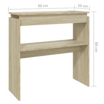 furnicato Beistelltisch Konsolentisch Sonoma-Eiche 80x30x80 cm Holzwerkstoff (1-St)