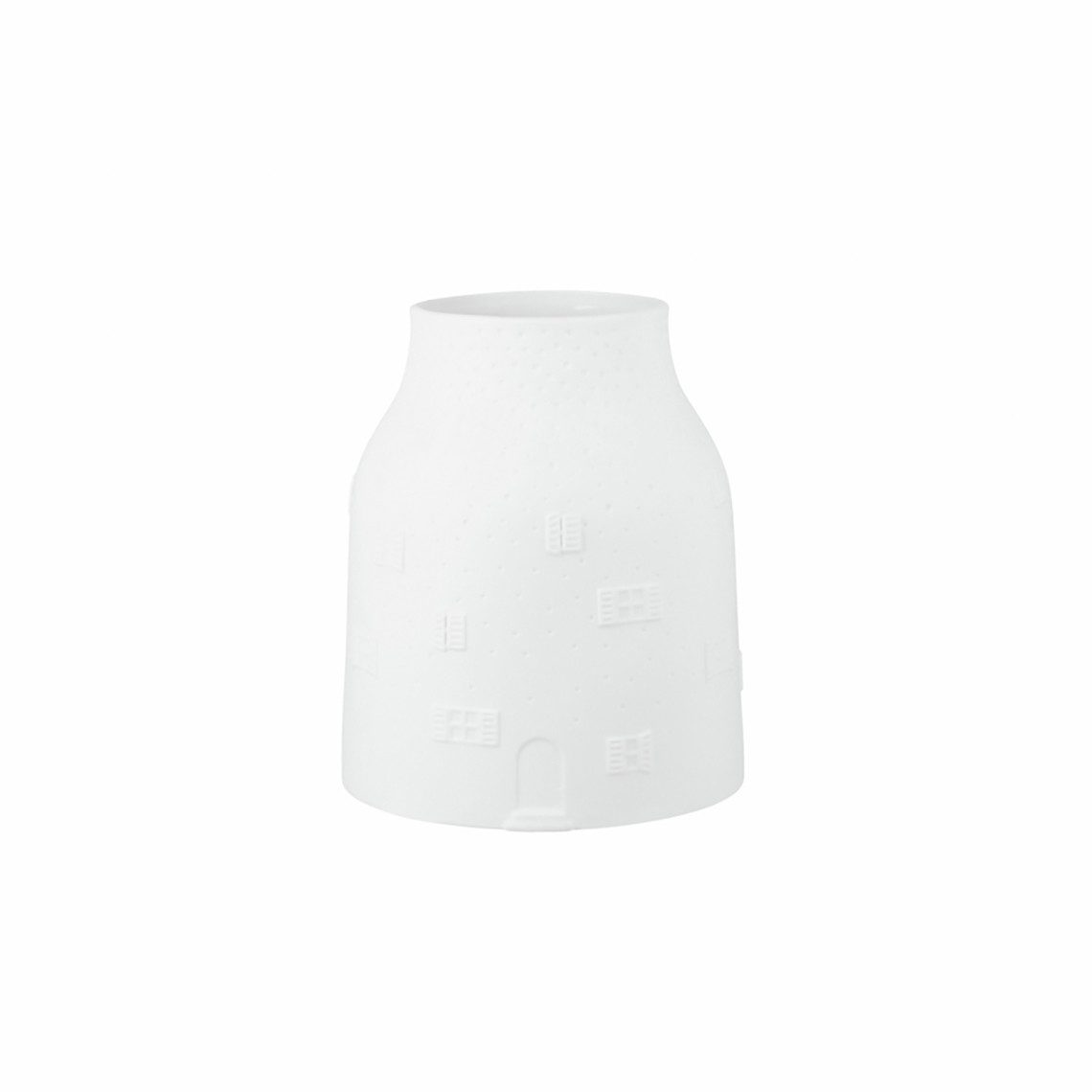 Räder Design Tischvase Räder Vase Winterhaus aus Porzellan weiß D15cm x H18cm