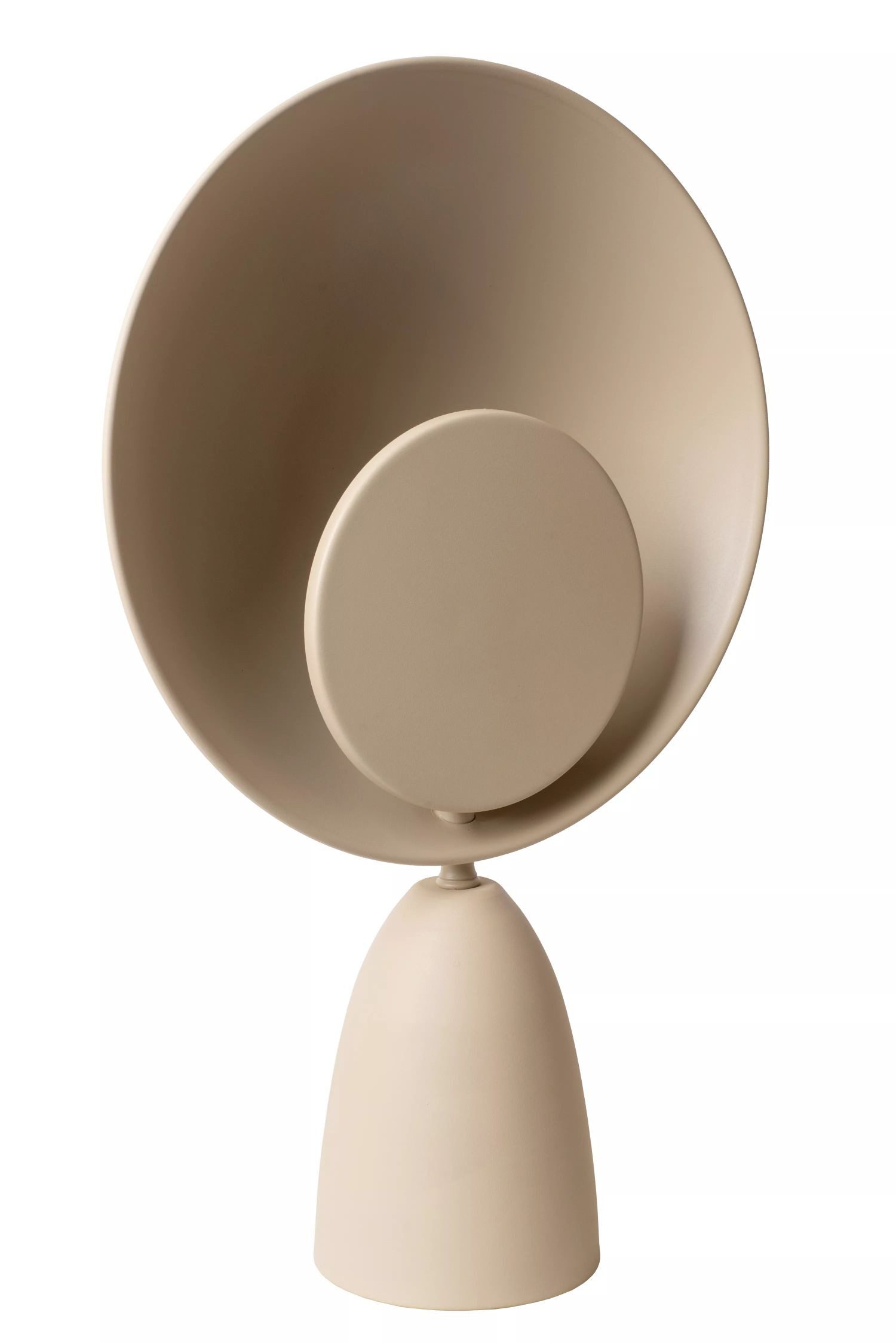 Licht-Erlebnisse Tischleuchte YAVI, LED fest integriert, Warmweiß, Metall LED 40 cm Taupe 2100 K warmweißes Licht 100 lm Modern