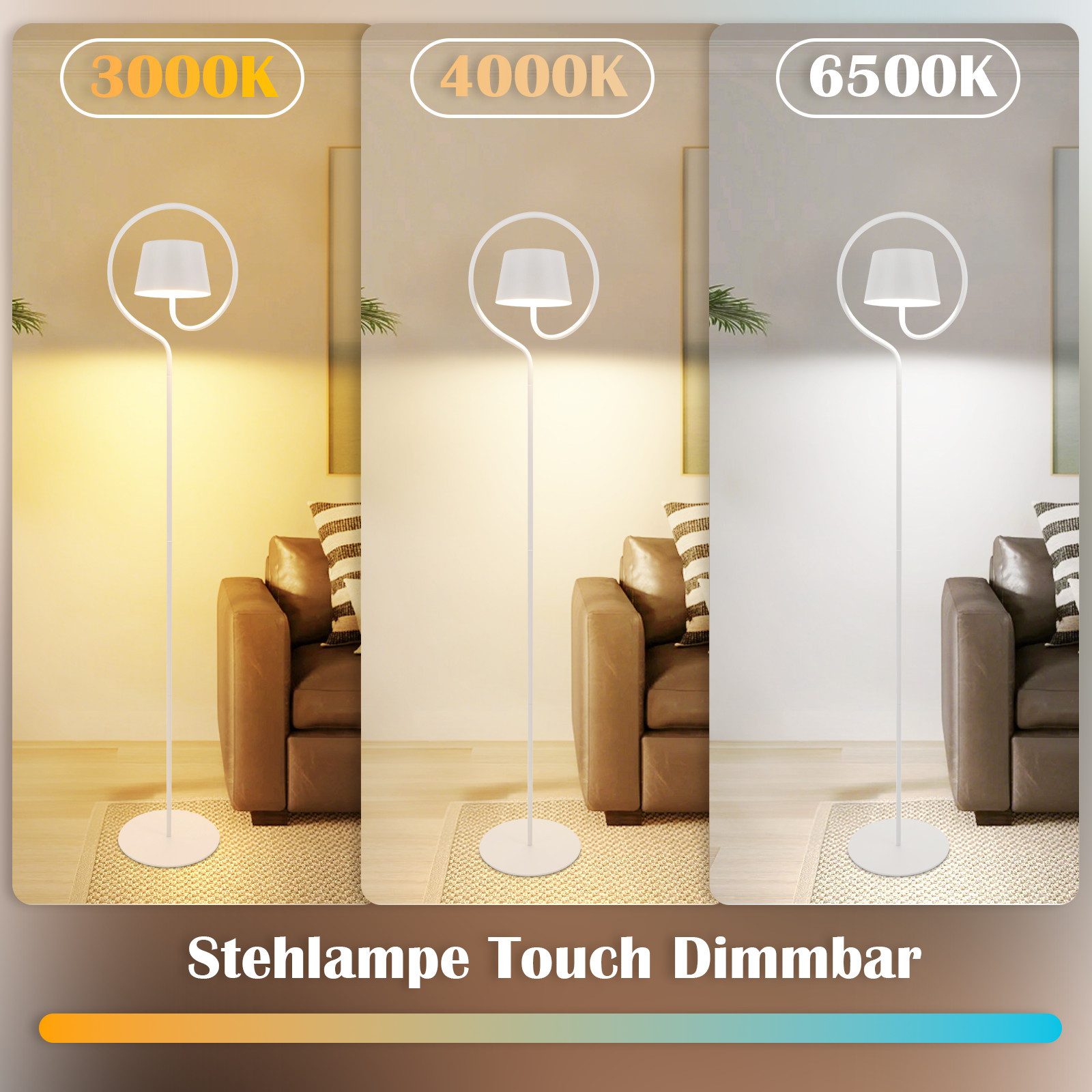 Nettlife LED Stehlampe Wohnzimmer Touch Dimmbar günstig online kaufen