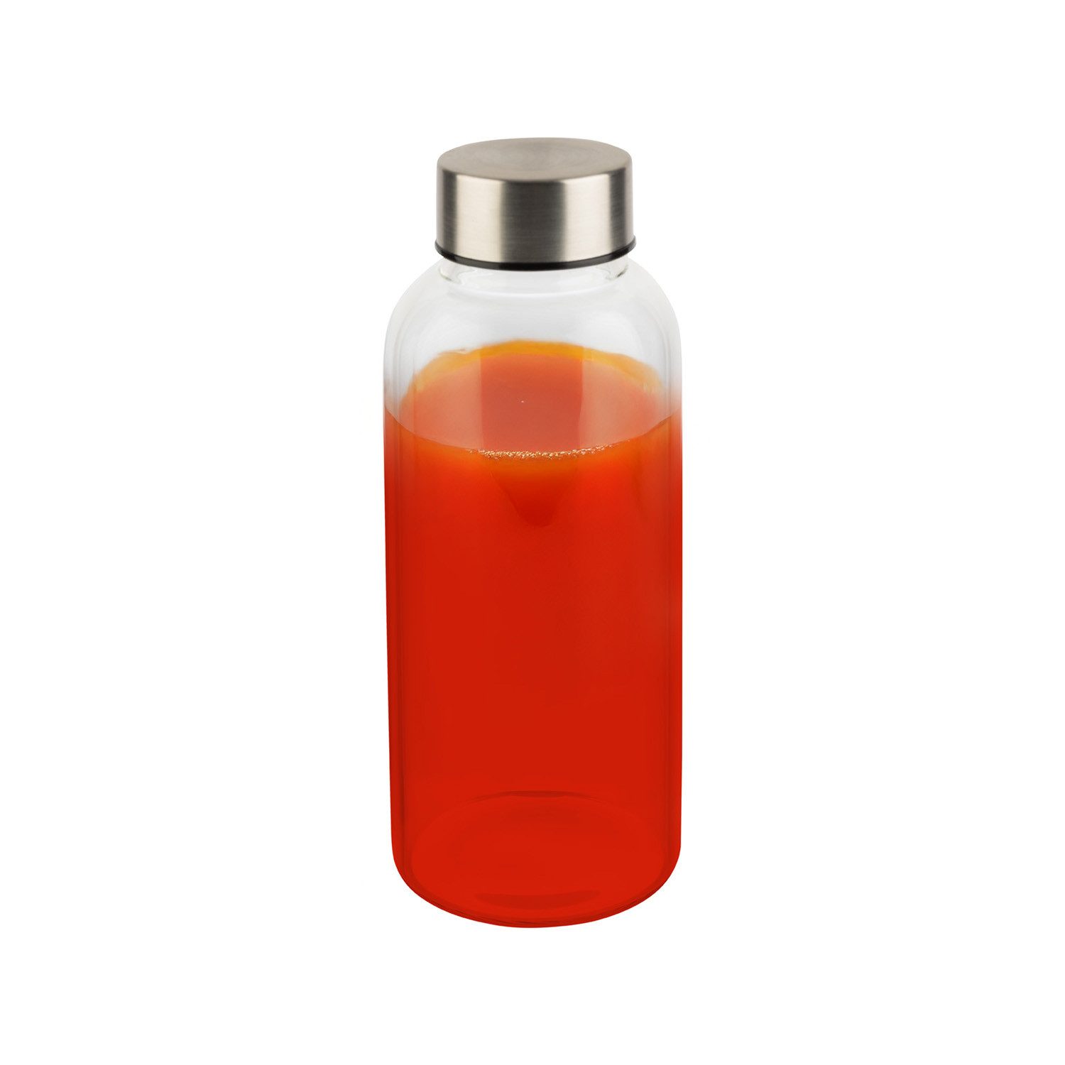 APS Trinkflasche EVERFILL, Glas, 0,4 Liter, Ø 6,5 cm, Höhe 18 cm, ideal für Wasser, Saft oder Getränke im Alltag und unterwegs