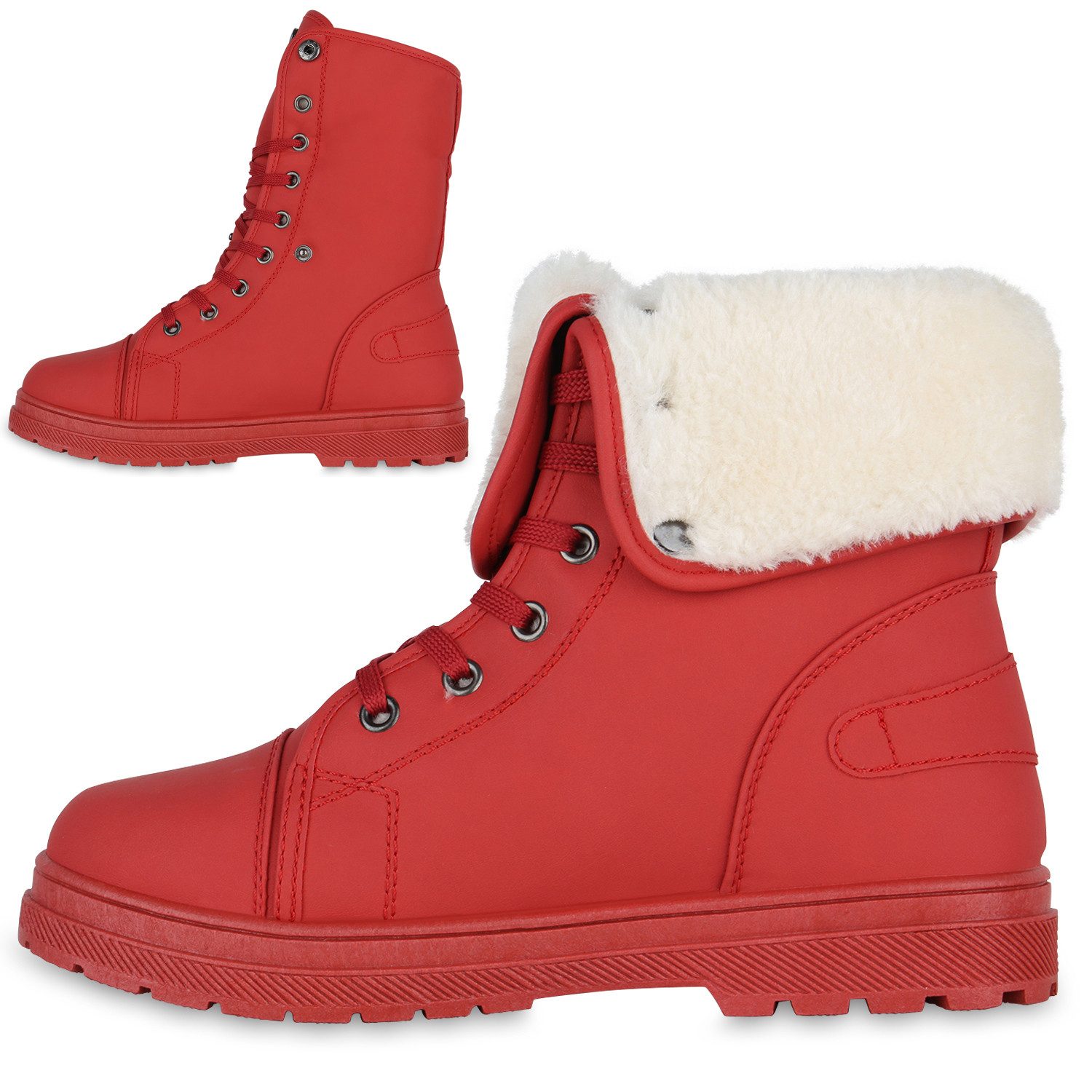 VAN HILL 840859 Sneaker Damen Sneaker High Chloe Warm gefütterte Winterschuhe mit Schnallen – Bild 3 von 4
