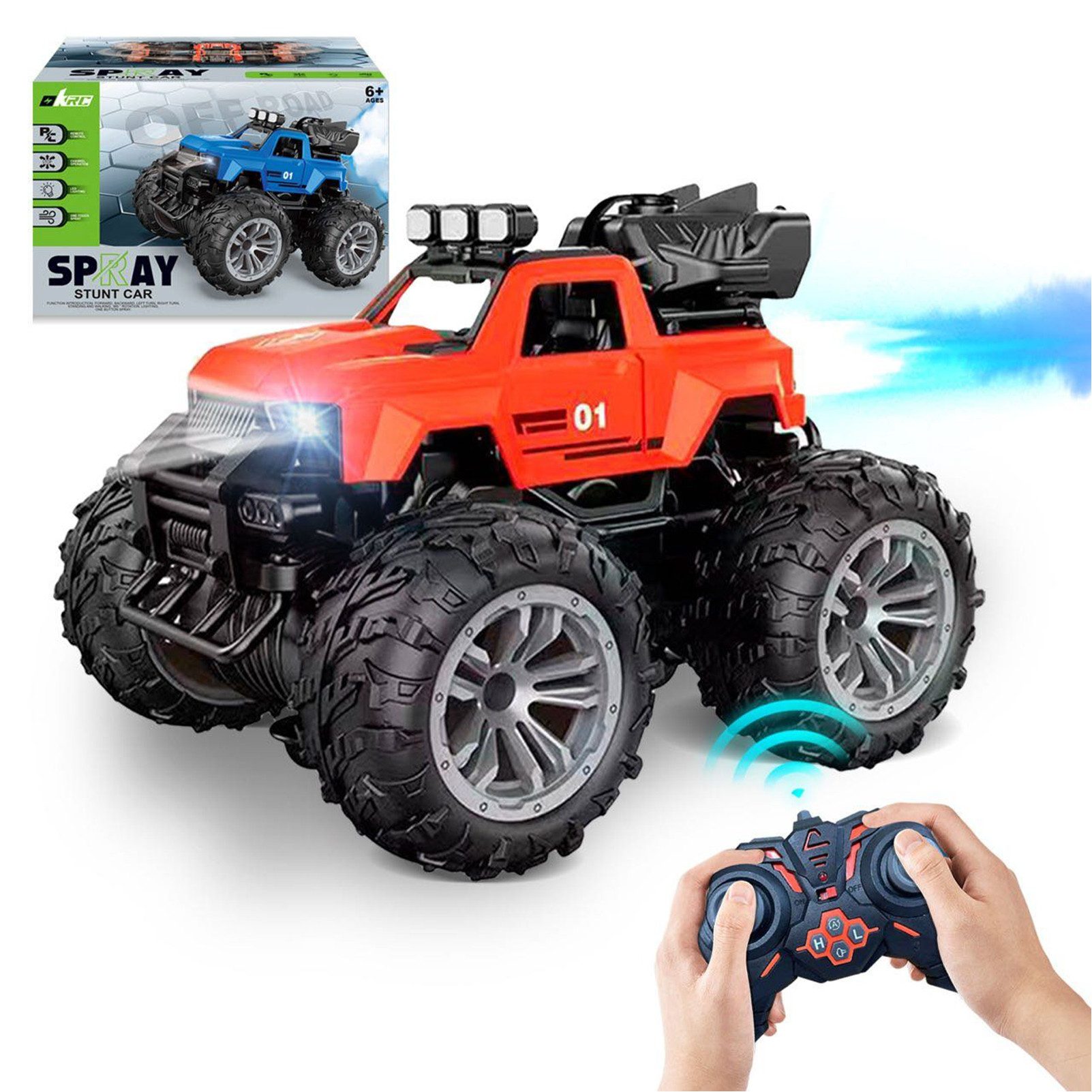 RC-Auto Ferngesteuertes Auto ab 3 5 6 8 jahre, Rc Auto mit Sprühnebel