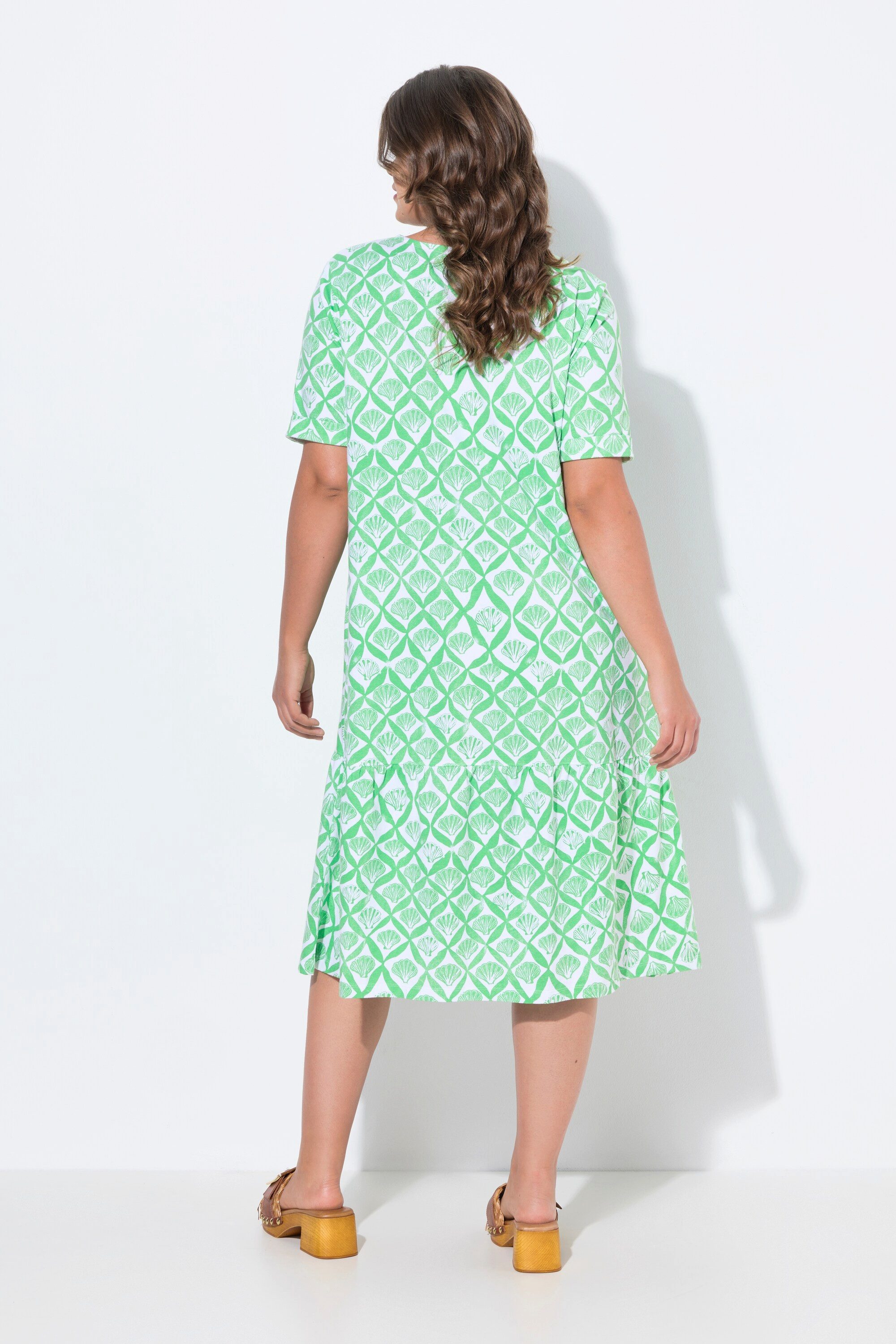 Laurasøn Jerseykleid Shirt-Kleid 1/2 Arm V-Ausschnitt