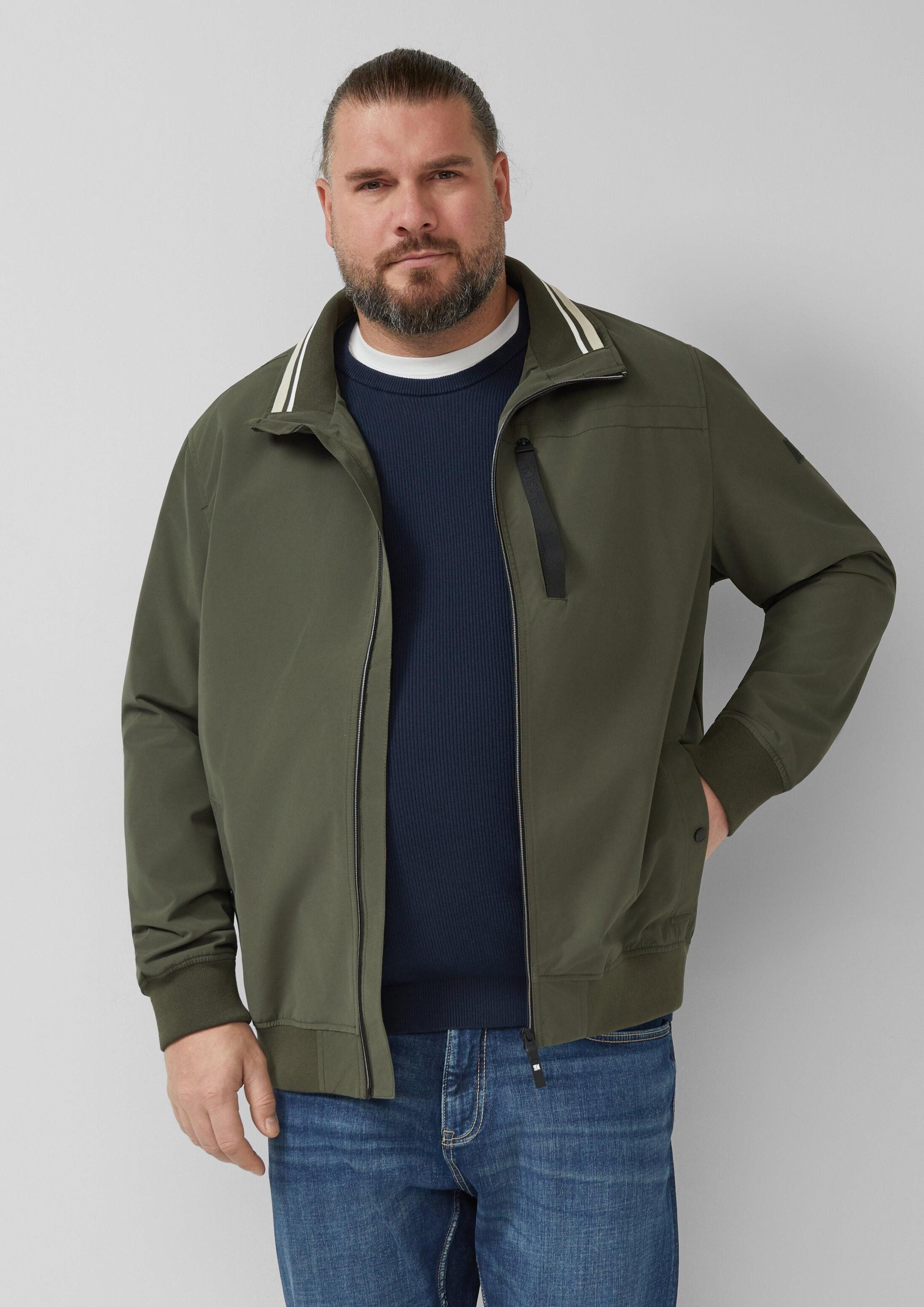 s.Oliver Funktionsjacke Outdoor-Jacke Sportiver Blouson mit Stehkragen und Rippbündchen