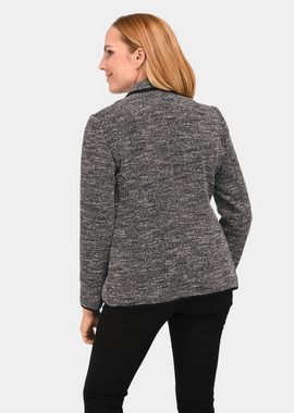 GOLDNER Blouson Bouclé-Blazer mit Kontrastpaspel