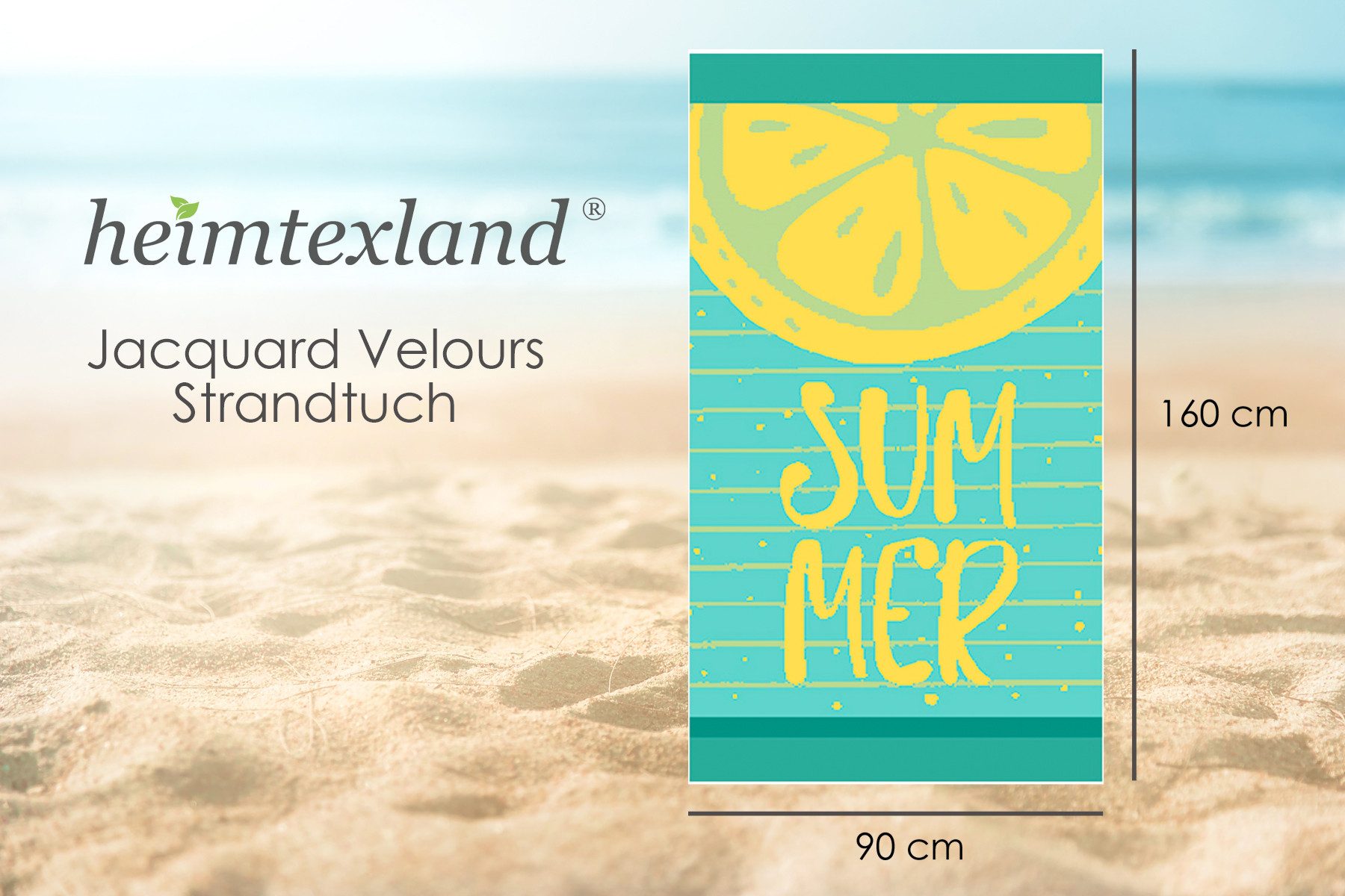 heimtexland Strandtuch Badetuch Handtuch Duschtuch Sommer XL 90x160 cm, Jac günstig online kaufen