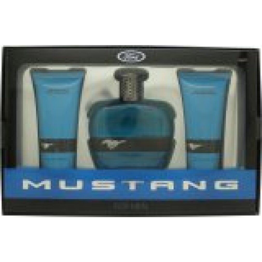 MUSTANG Eau de Toilette Blue Geschenkset EDT + Aftershave Balsam + Haar- & Körperwäsche