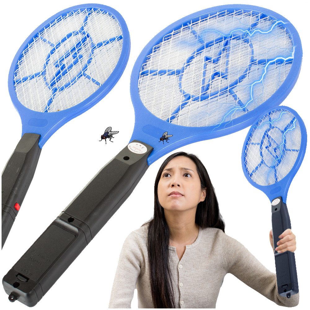 VERK GROUP Insektenabwehrgerät 2x Elektrische Fliegenklatsche 43cm Insektenvernichter Batteriebetrieb, 2-tlg., 2er Set elektrische Fliegenklatschen, 2er Set; batteriebetrieben