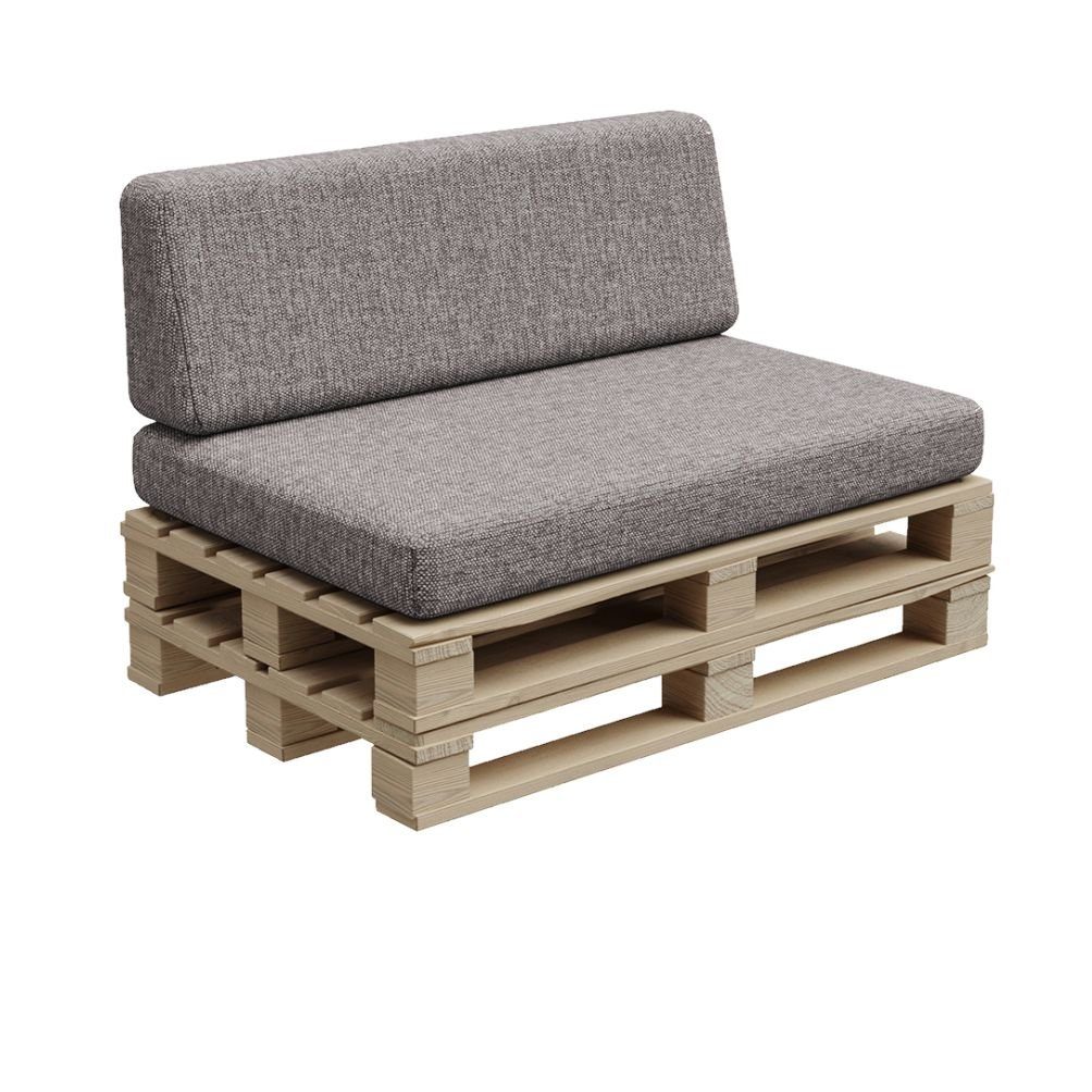 Palettenkissen PFBG Palettenkissen Gartenkissen für Garten, Balkon Terrasse, Maße Set (120x80 + 120x35)