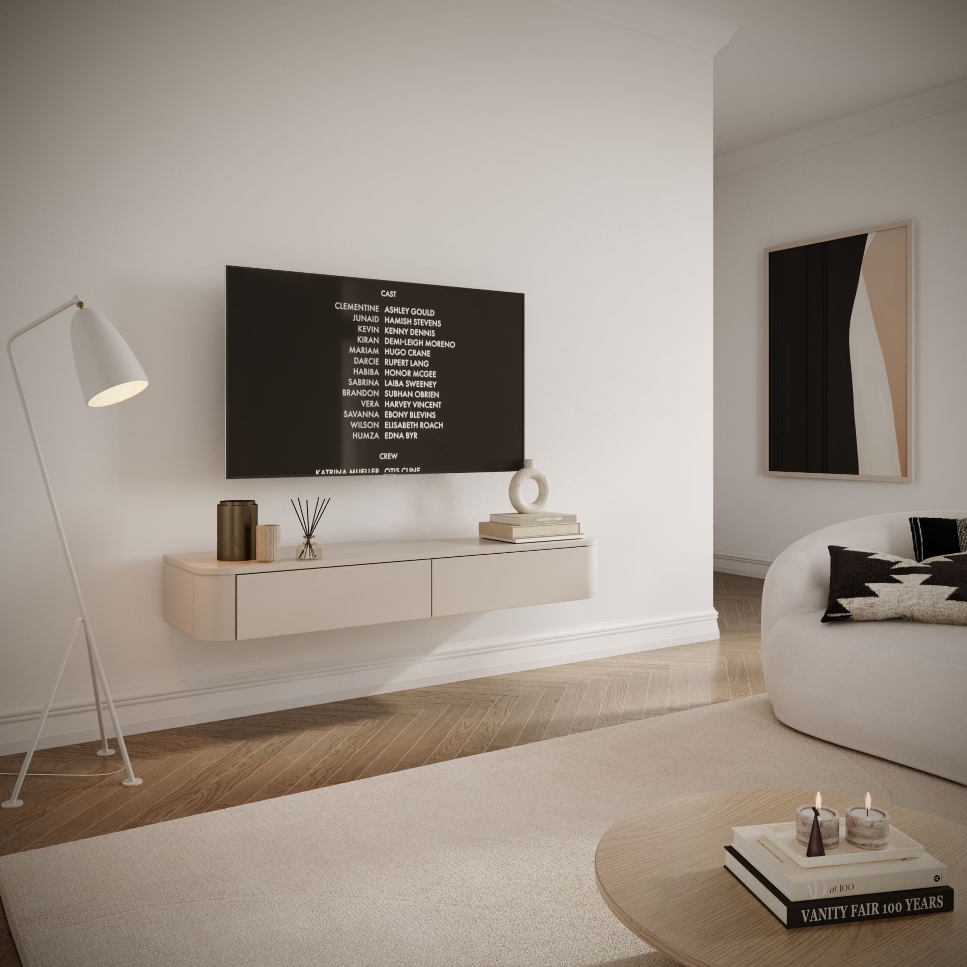 Selsey TV-Schrank LUVIO SLIM TV-Hängeboard 175/140 cm – Kaschmirgrau, 20 cm günstig online kaufen
