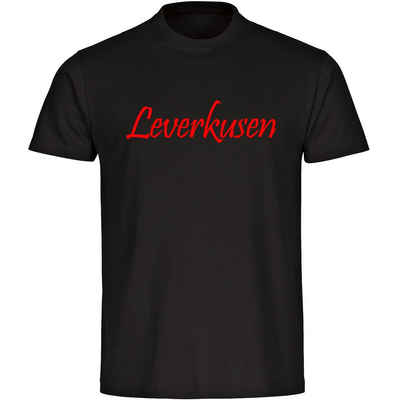 multifanshop T-Shirt Kinder Leverkusen - Schriftzug - Boy Girl