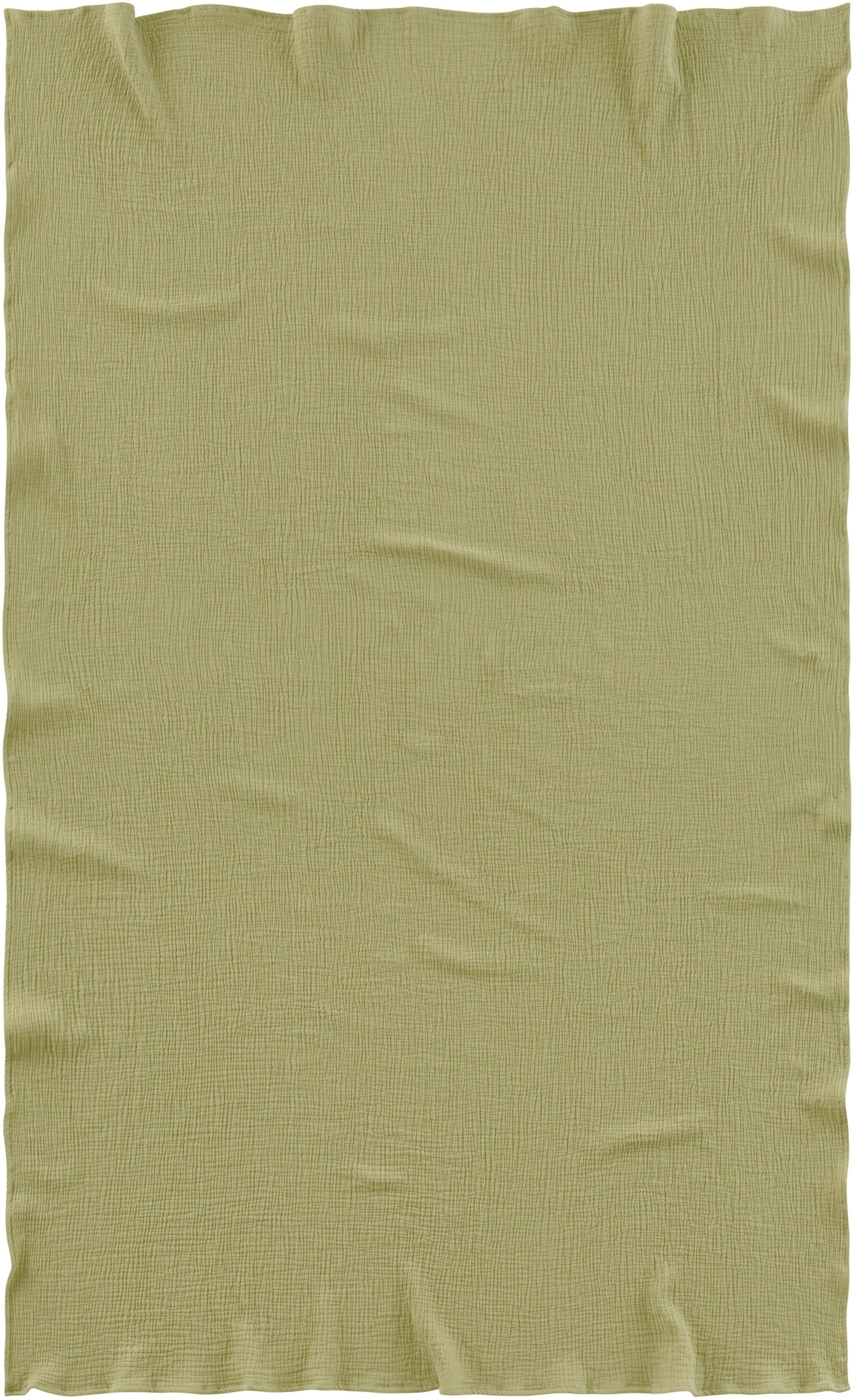 Wohndecke HEVIN, Musselin, 100% Baumwolle, Topseller!, LeGer Home by Lena Gercke, Tagesdecke im Baumwoll-Crinkle-Effekt, Musselin, Kuscheldecke – Bild 3 von 5