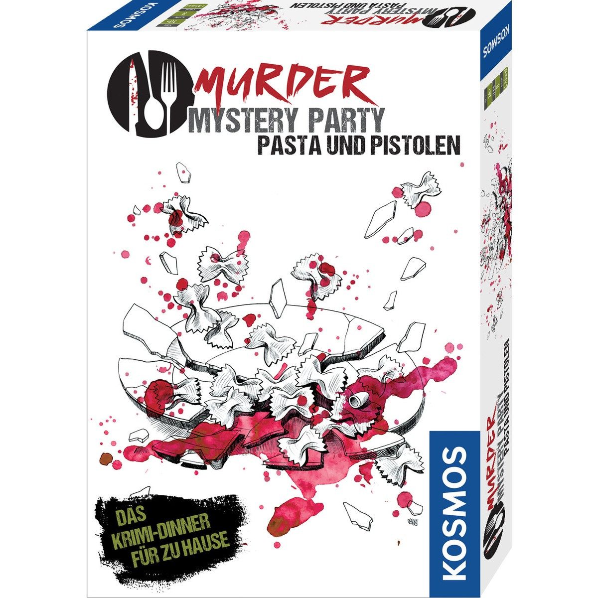 Kosmos Spiel Krimi Dinner Murder Mystery Party Pasta und Pistolen