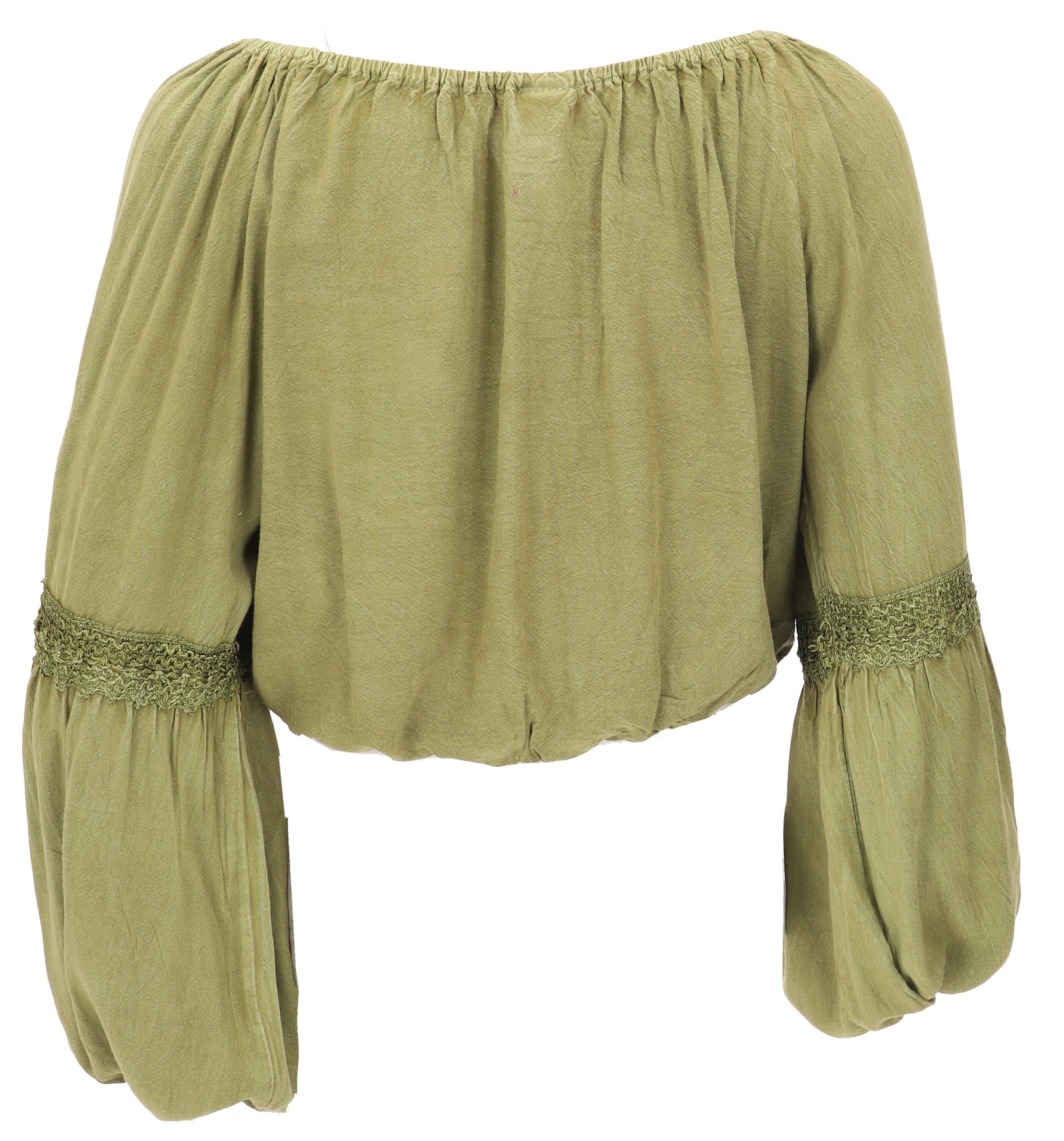 Guru-Shop Longbluse Bestickte indische Hippie Langarm Bluse, Boho.. alternative Bekleidung – Bild 5 von 5