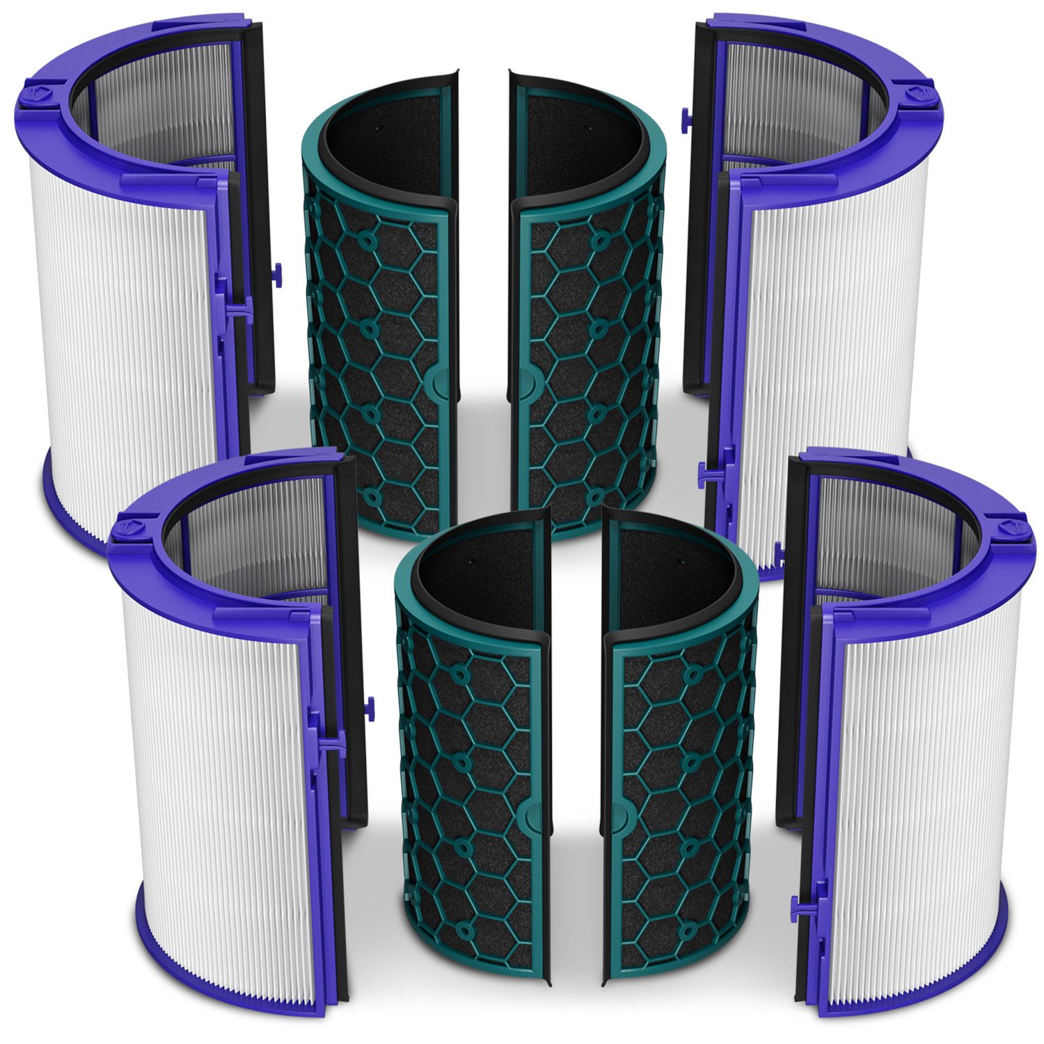 VIOKS Ersatzfilter Luftfilter Filterset Ersatz für Dyson 969048-02, Zubehör für Luftreiniger, Pure Cool DP04 TP04 Pure Hot+Cool HP04