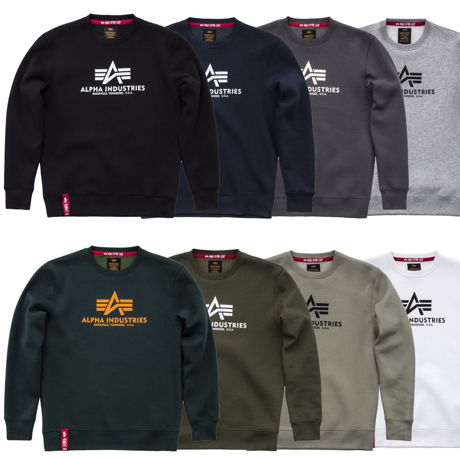 Herren Sweatshirt Industries Sweatshirt Basic iron grey Alpha Alpha Industries