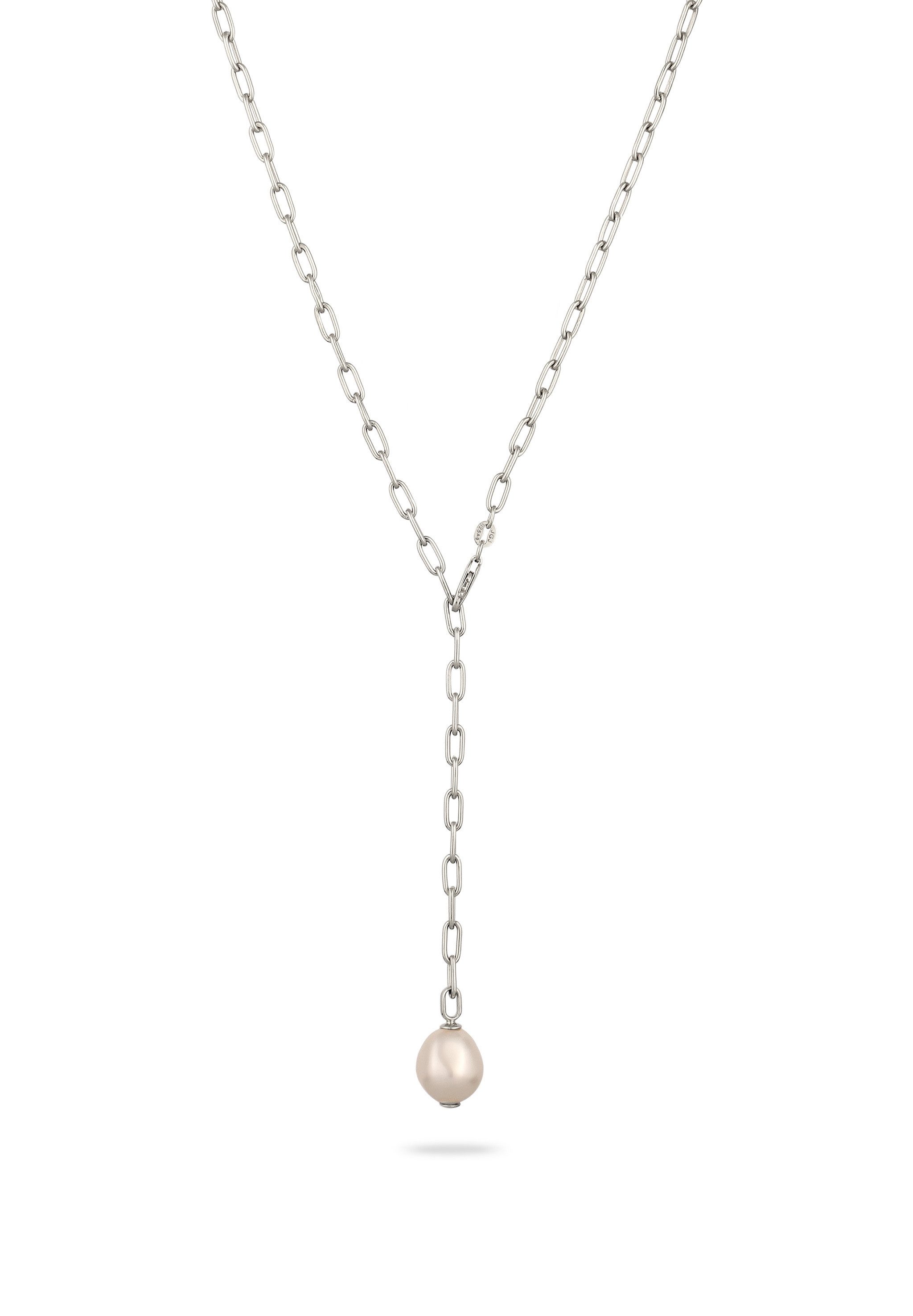 Elli Perlenkette Y-Kette mit Perle von Swarovski® Weiß 925 Sterling Silber