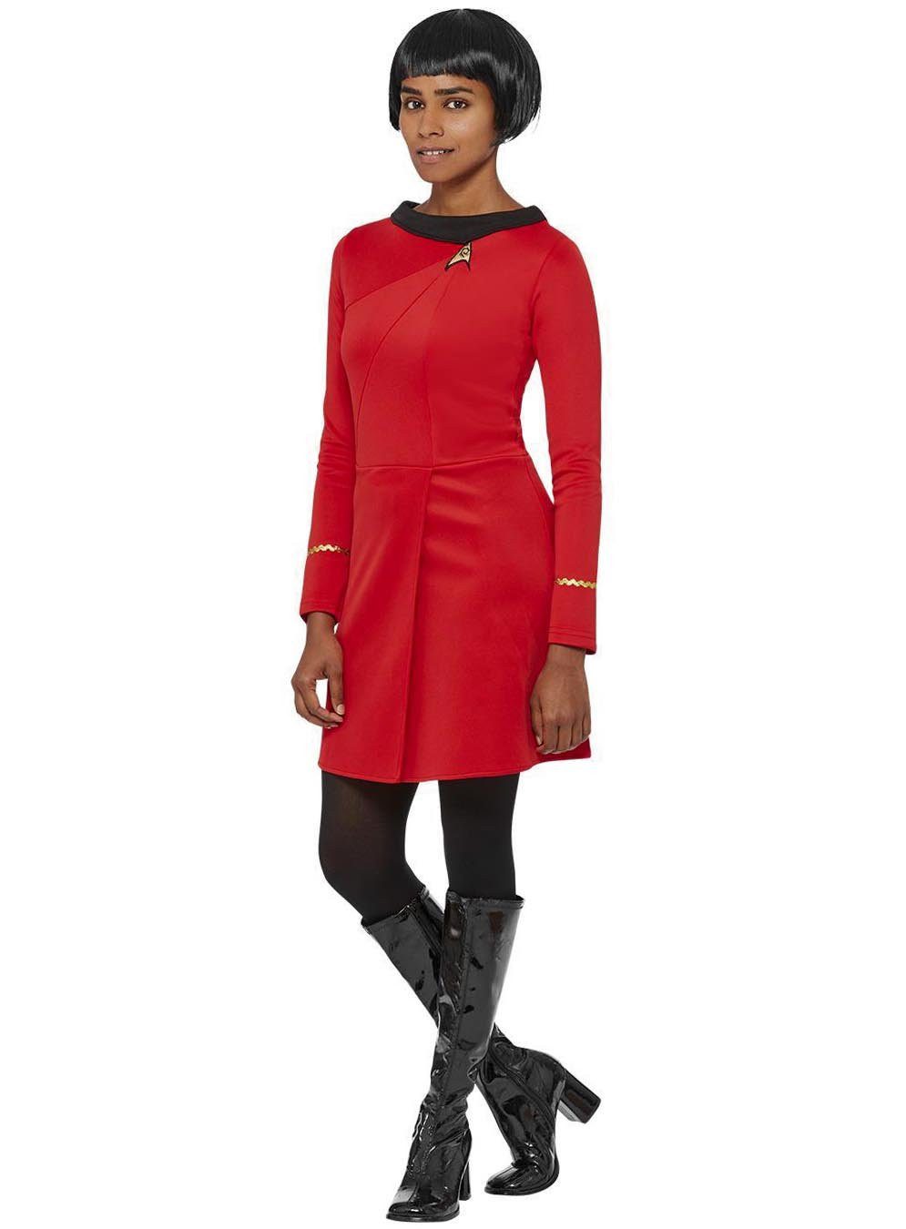 Smiffys Kostüm Star Trek TOS Uniformkleid rot, Weibliche Uniform in klassis günstig online kaufen