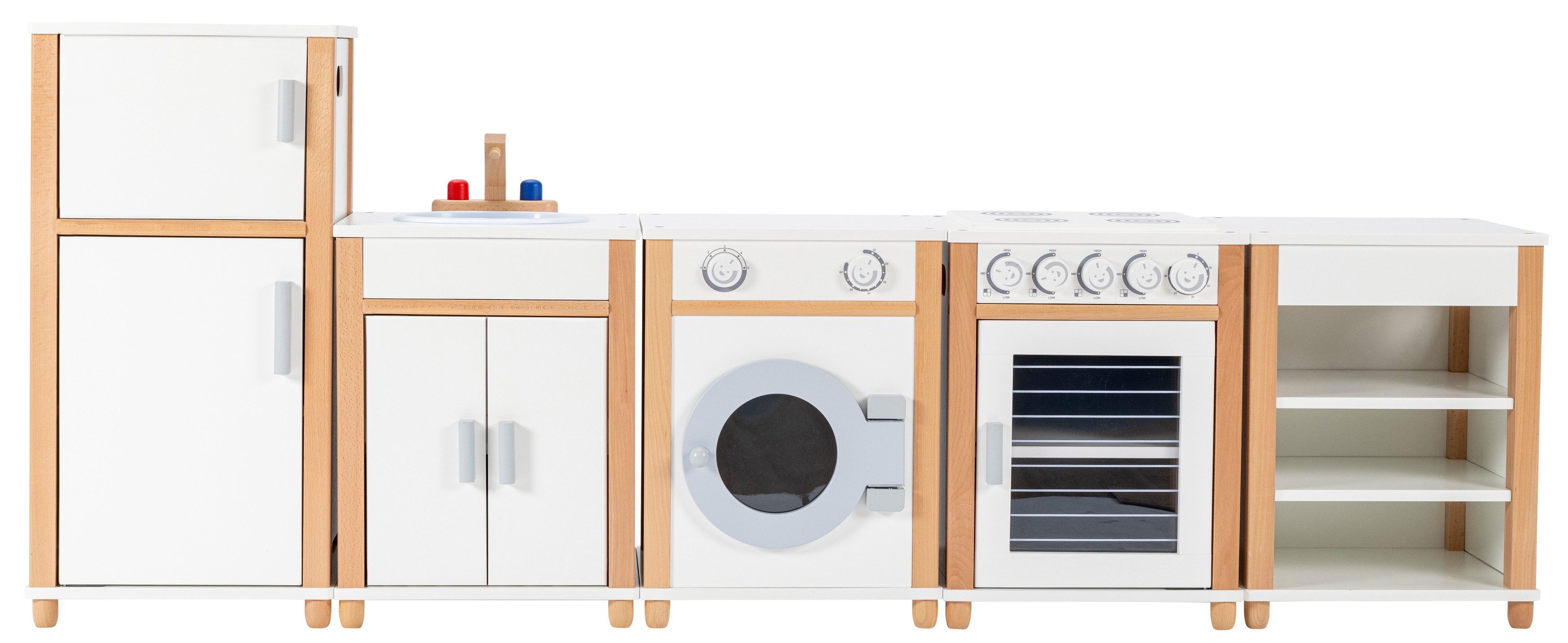 Betzold Kinder-Küchenset Kinderküche 2 m – große Spielküche - Kochen als Rollenspiel