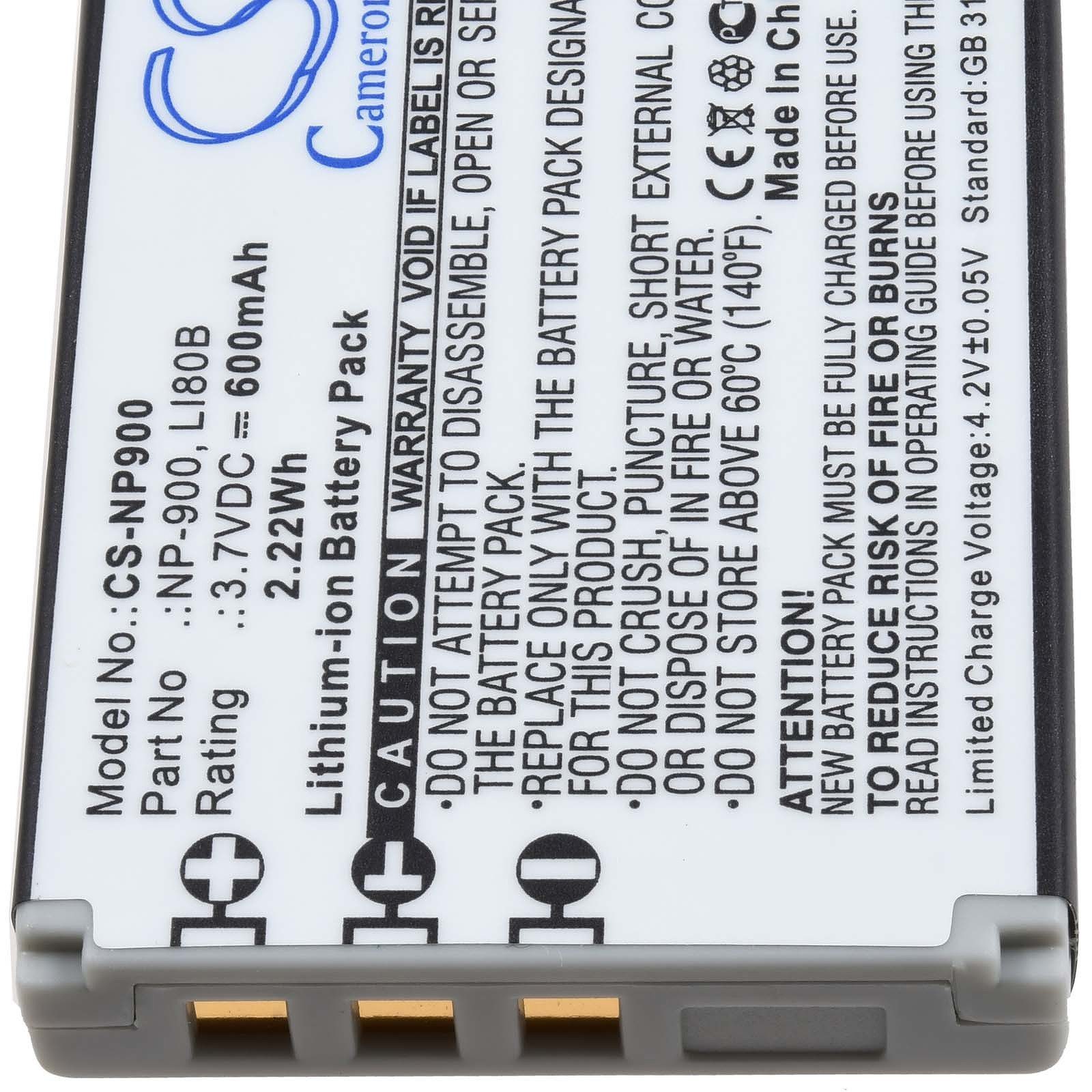 Powery Akku für Traveler Super Slim XS7 Kamera-Akku 600 mAh (3.7 V)