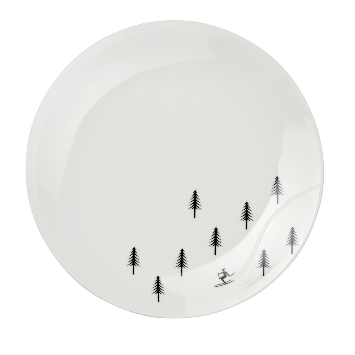 ASA SELECTION Тарелки Joy Snow Tracks Десертная тарелка Skiing 20,5 cm, (1 St)