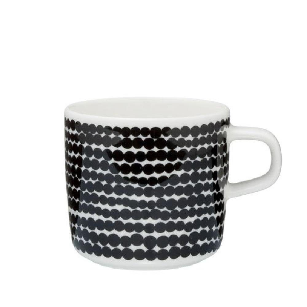 Marimekko Tasse Kaffeetasse Oiva-Räsymatto Schwarz-Weiß