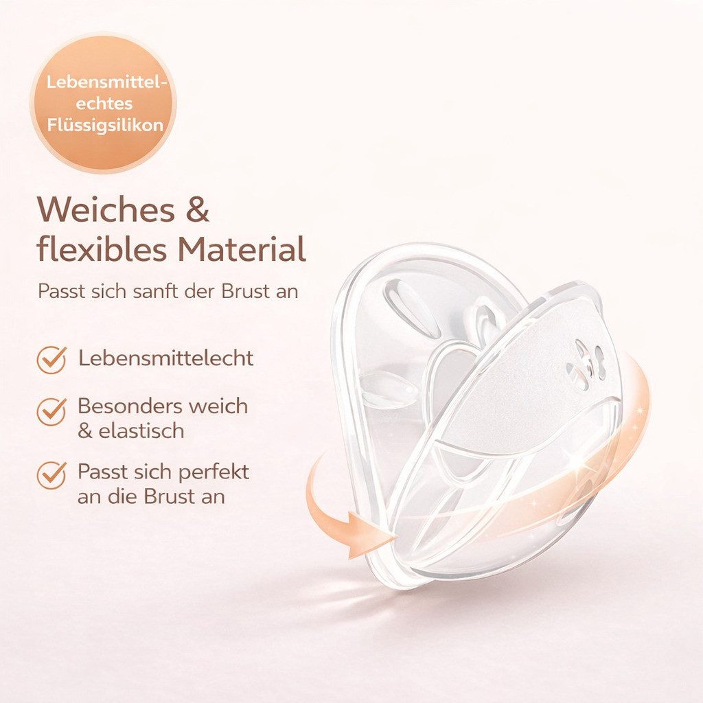 COOL-i ® Doppelmilchpumpe Muttermilchsammler Silikon 2er Set,BPA frei, wiederverwendbar, auslaufsicher, diskret & hautfreundlich – Bild 3 von 5
