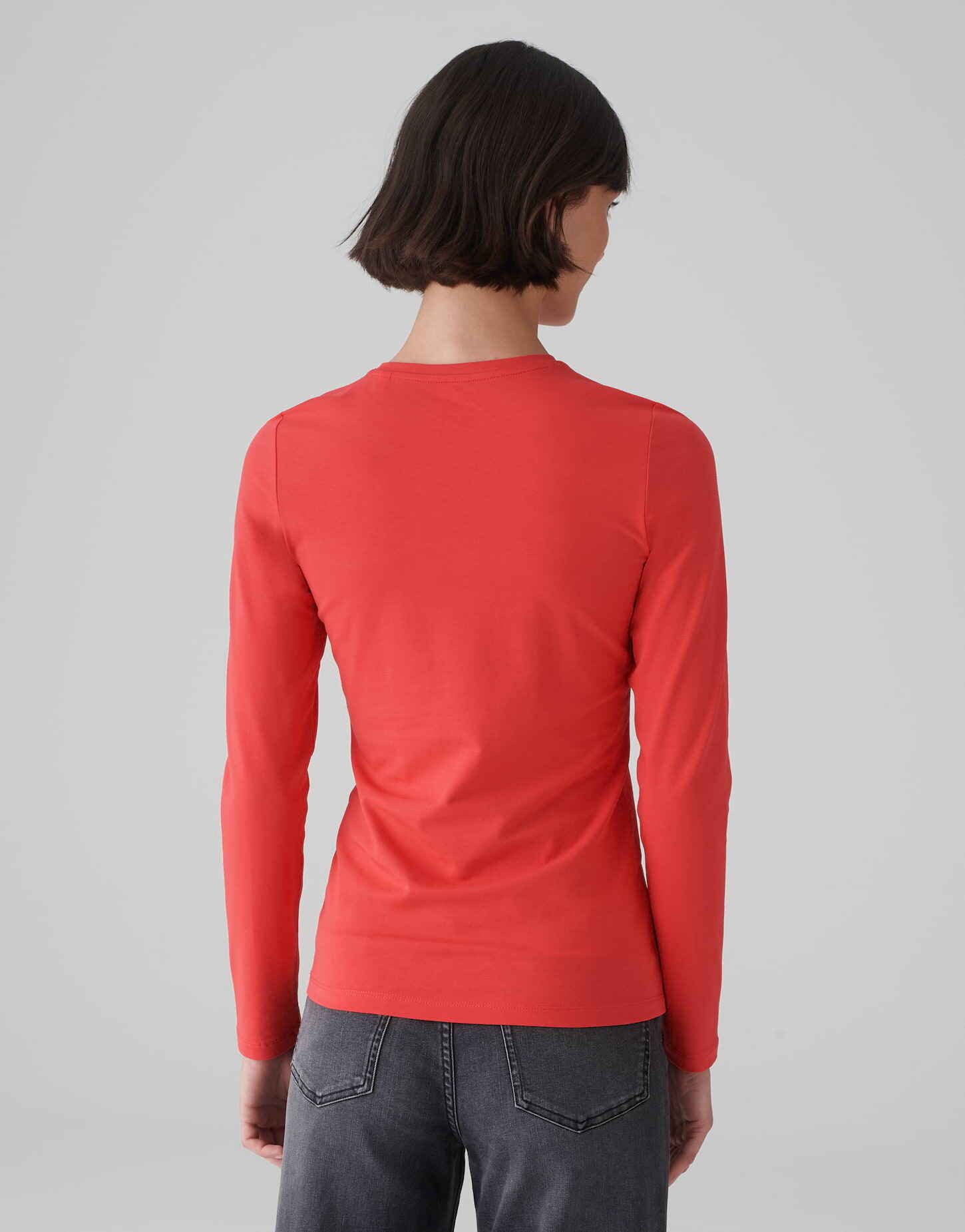 OPUS Langarmshirt SMILLA aus Jersey figurbetont geschnitten, weicher Griff, formstabil