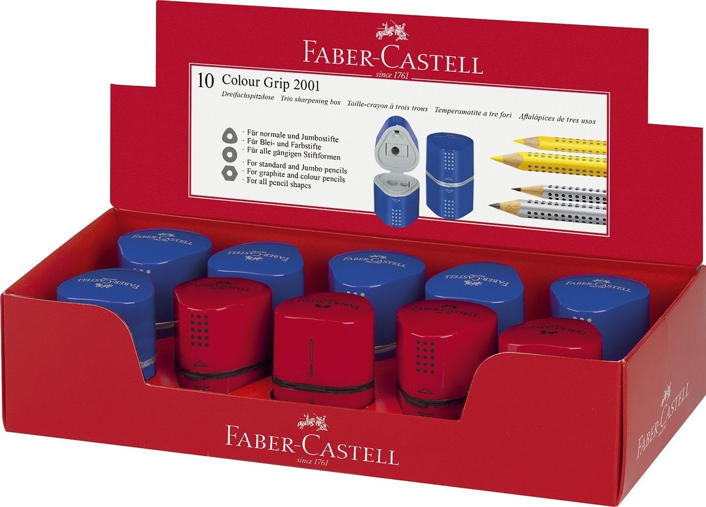 Faber-Castell FABER-CASTELL Dreifach-Spitzdose Colour GRIP Tintenpatrone | Kugelschreiber