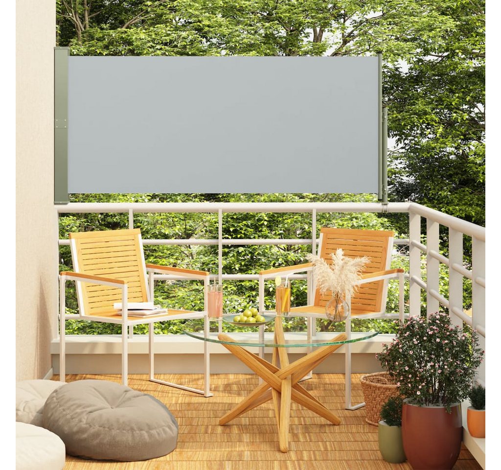 Thumbnail - vidaXL Seitenmarkise Sichtschutz Windschutz Ausziehbar 140x300 cm Grau