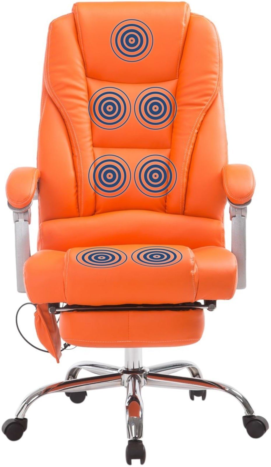 Schreibtischstuhl Massagefunktion,drehbar V2 CLP Pacific orange Kunstleder,