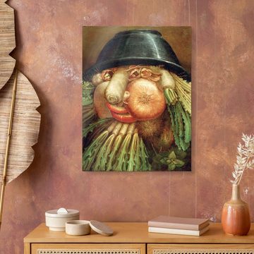 Posterlounge Acrylglasbild Giuseppe Arcimboldo, Der Gemüsegärtner oder Ein Scherz mit Gemüse, Malerei