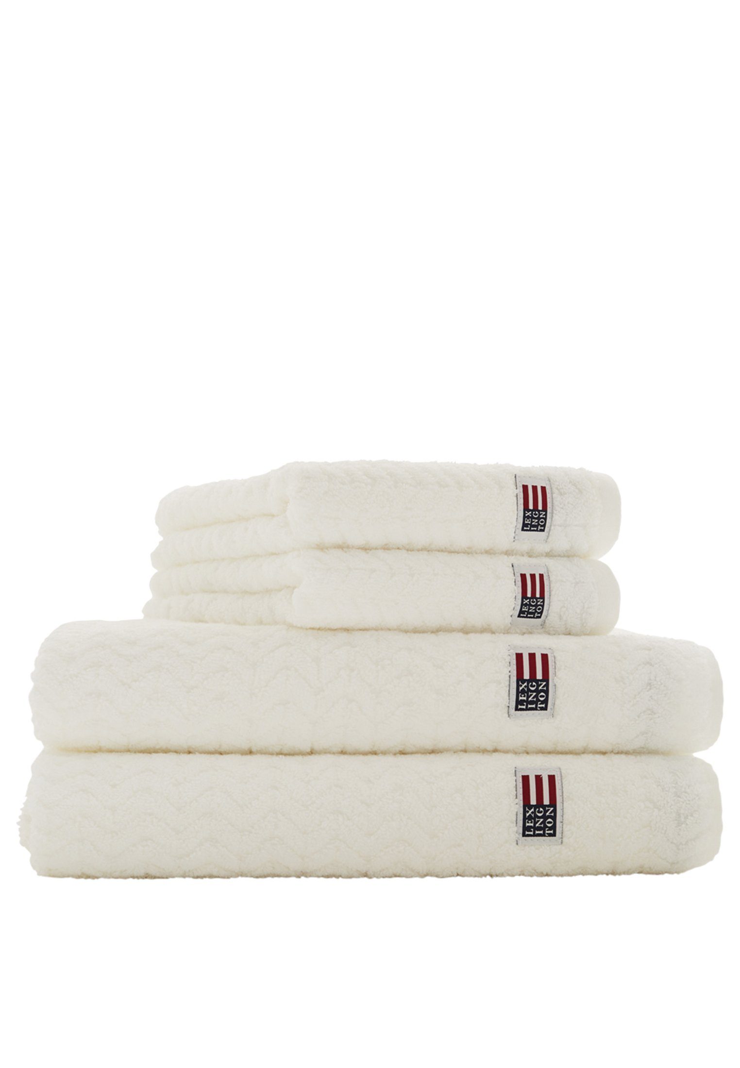 Towel Lexington Structured Handtuch Cotton/Lyocell white Terry