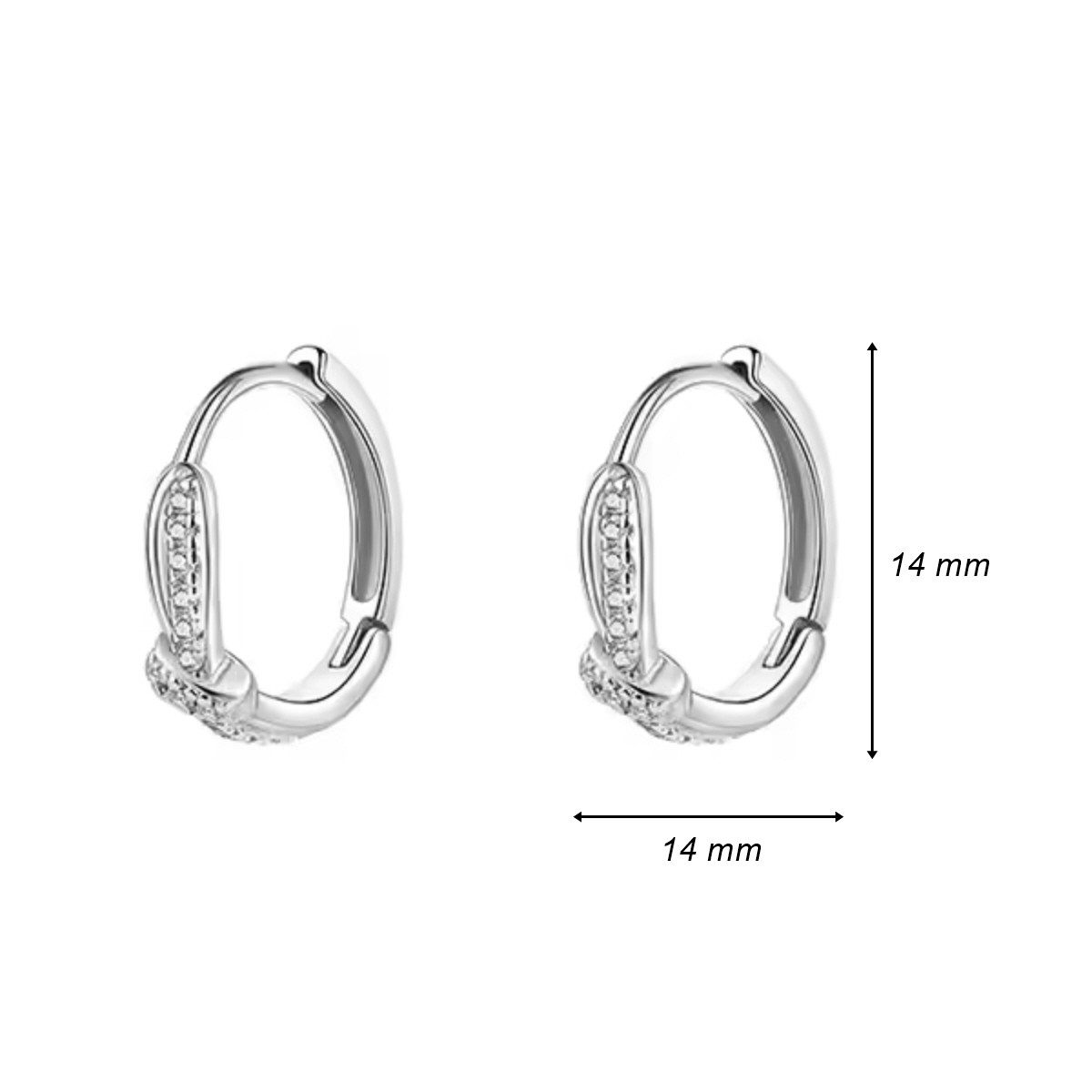 ELLAWIL Paar Creolen Ohrschmuck Damenohrringe Zirkonia Creole Ohrcreolen Gl günstig online kaufen