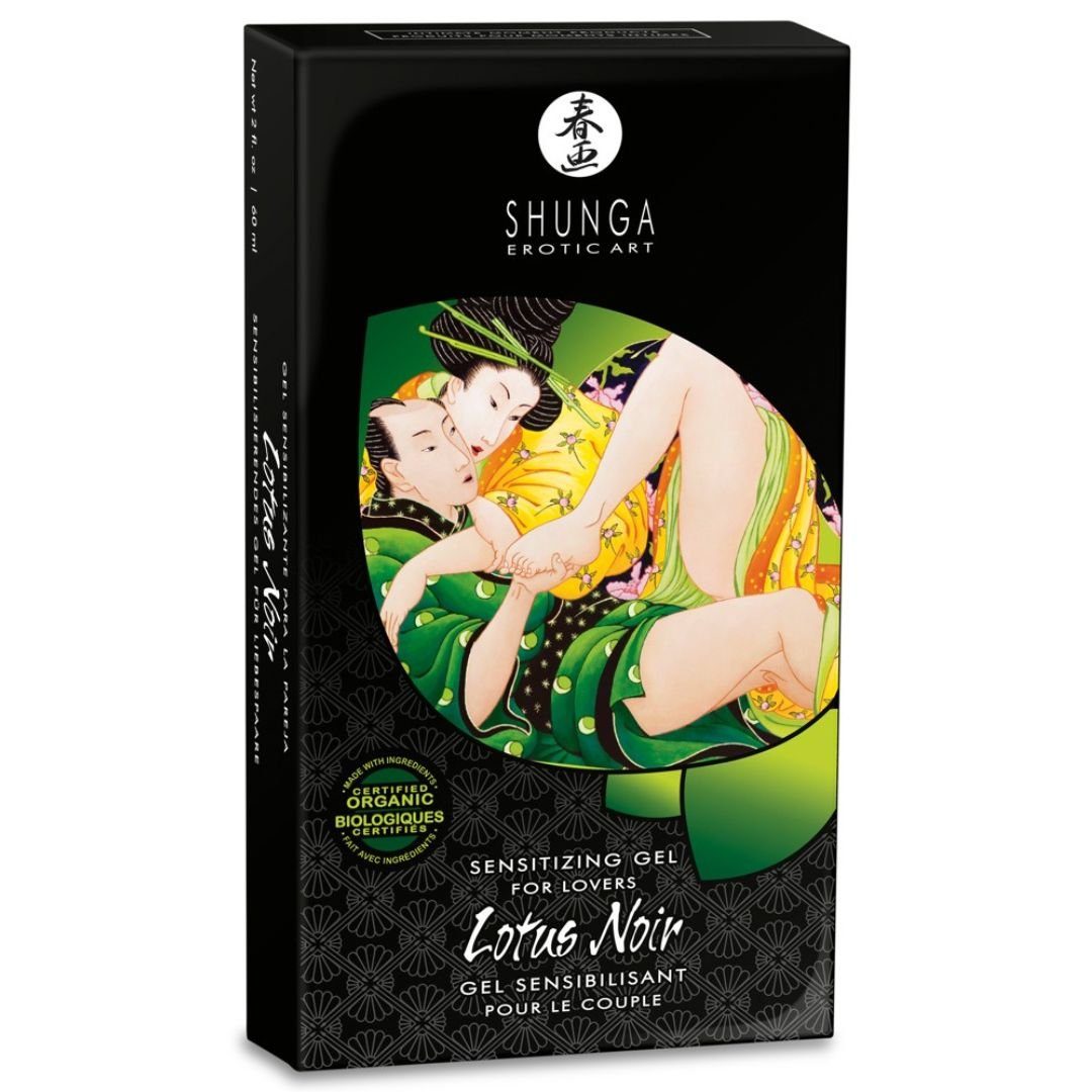 "Lotus SHUNGA auf Gleitgel Wasserbasis Luxuriöses Glycerin Noir" mit Gleitgel