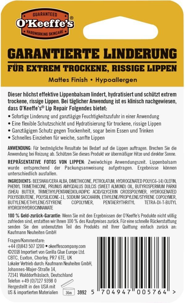 O`Keeffe`s Lippenpflegestift O`Keeffe`s Lip Repair Lippenpflege für extrem