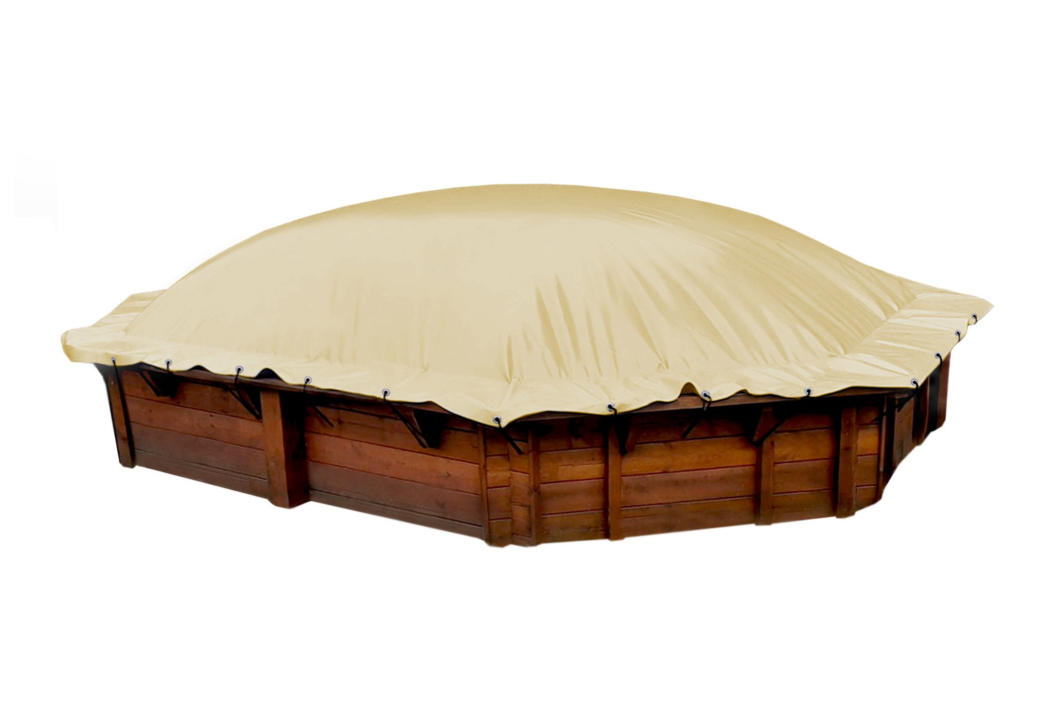 AirDeluxe Pool-Abdeckplane Aufblasbare achteckige Poolabdeckung Poolplane, aus LKW Plane 680 g/m² (1360g/m)