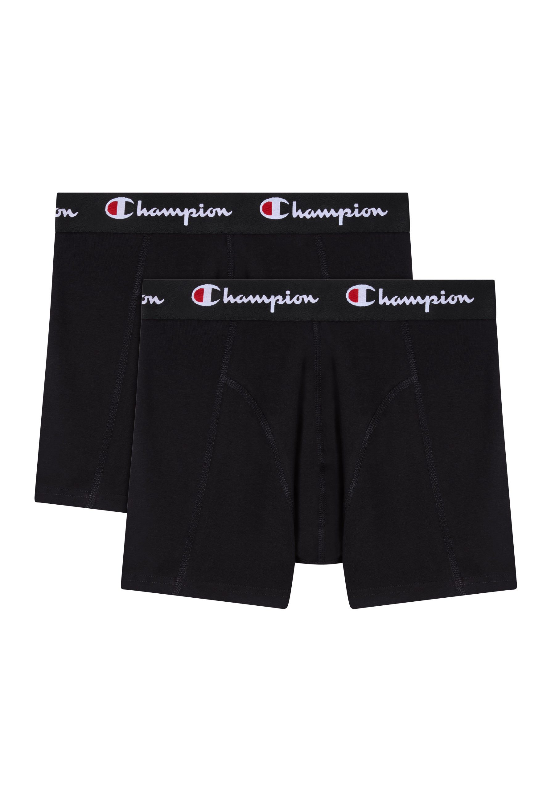 Champion Boxershorts (Packung, 2-St) Figurbetonte Passform, elastisches Material, Doppelpack