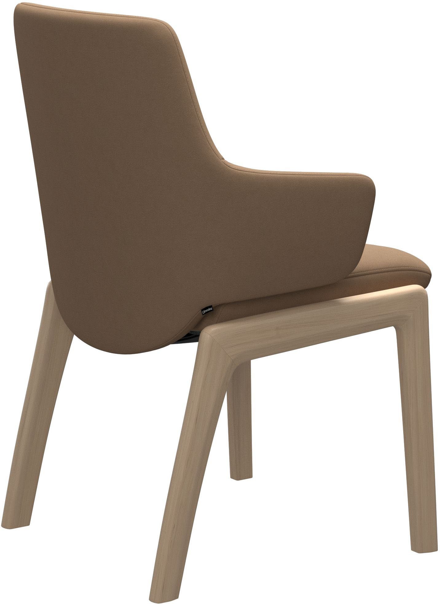 Stressless® Polsterstuhl Laurel, Low Back mit Armlehne, Größe L, mit abgerundeten Beinen in Walnuss