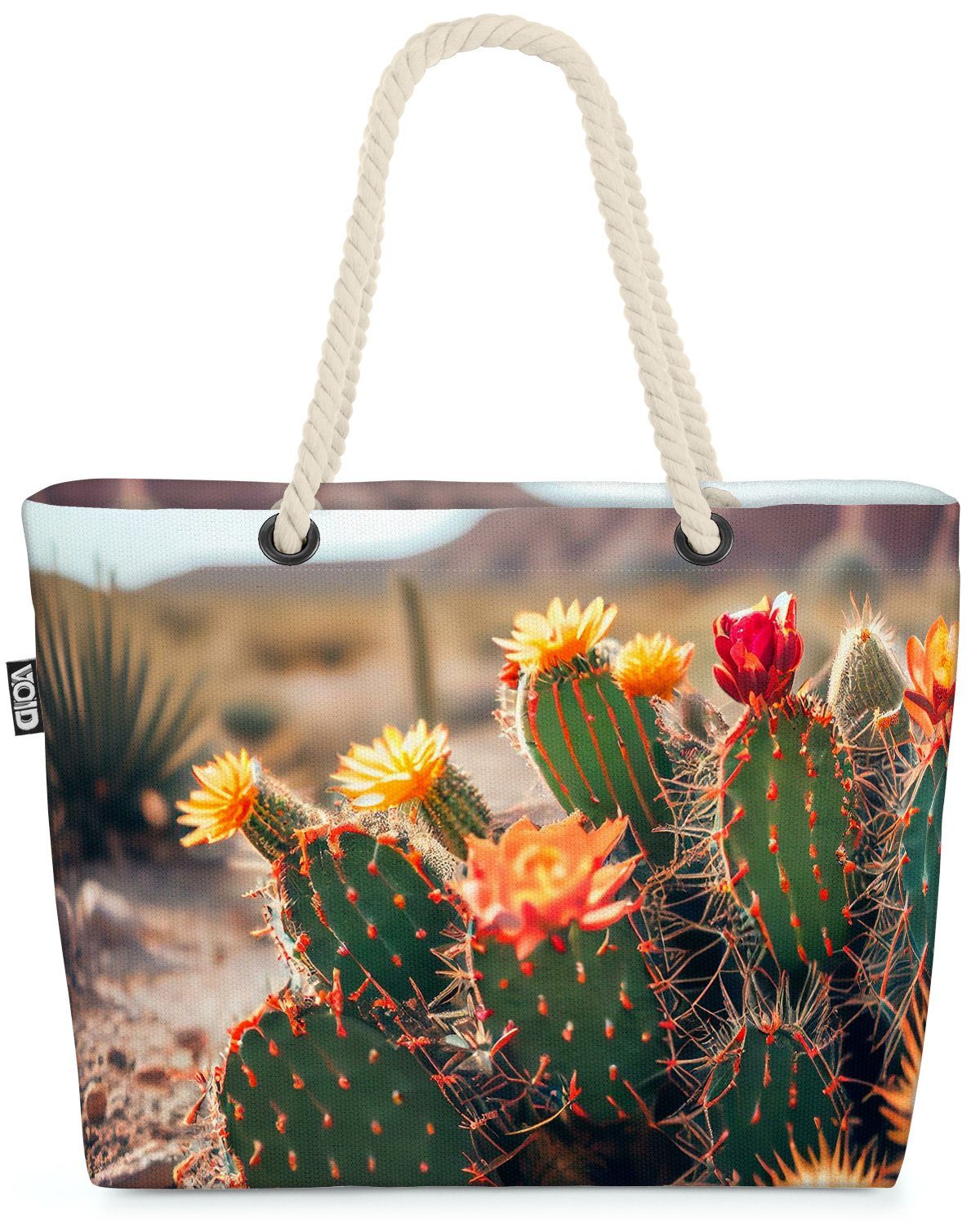 pflanzen Blüte natu sukkulente Wüste Landschaft Strandtasche sahara (1-tlg), kaktus VOID Kakteen