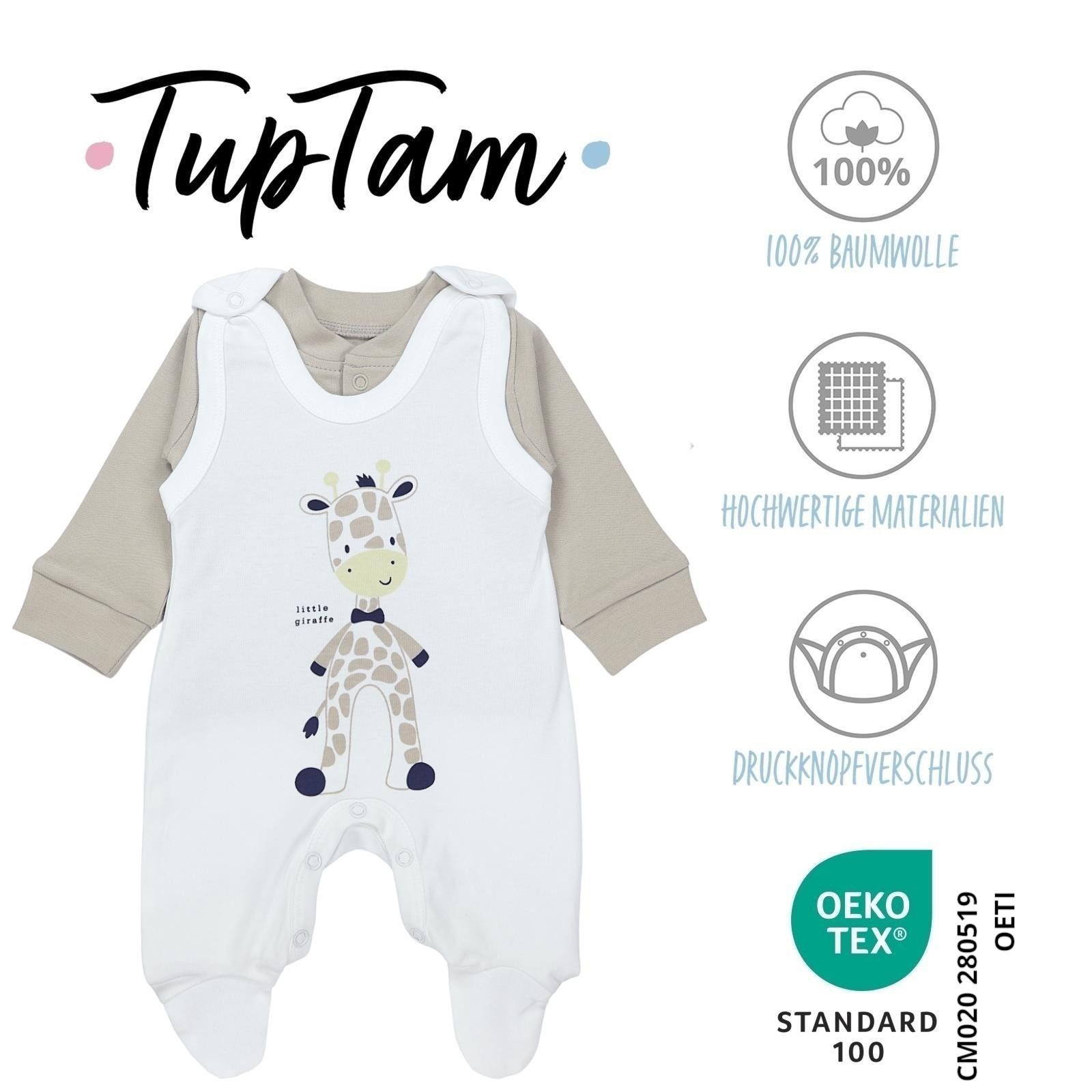TupTam Strampler TupTam Baby Mädchen Jungen Strampler mit Langarmshirt Aufdruck Spruch