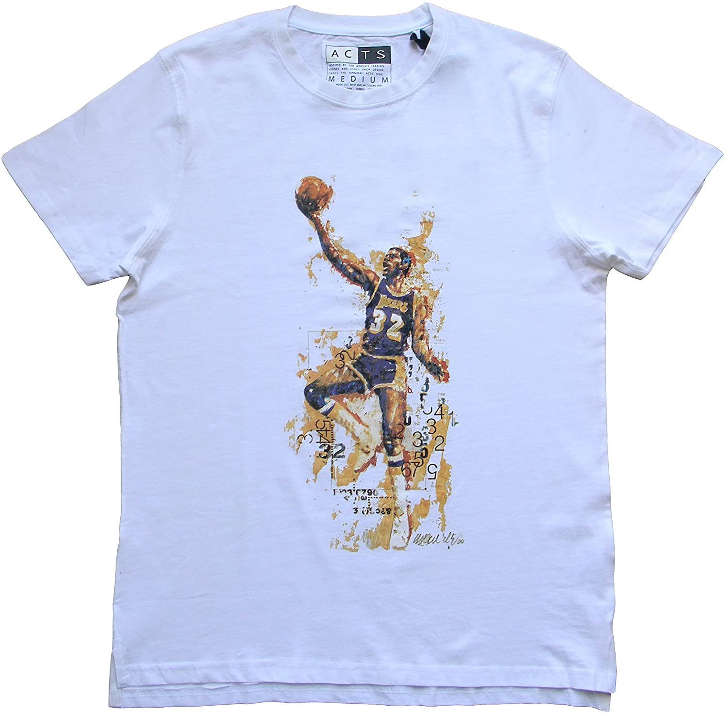 Sidney Maurer T-Shirt "Magic Johnson" (Stück, 1-tlg., Stück) mit Frontprint Weiß | T-Shirts