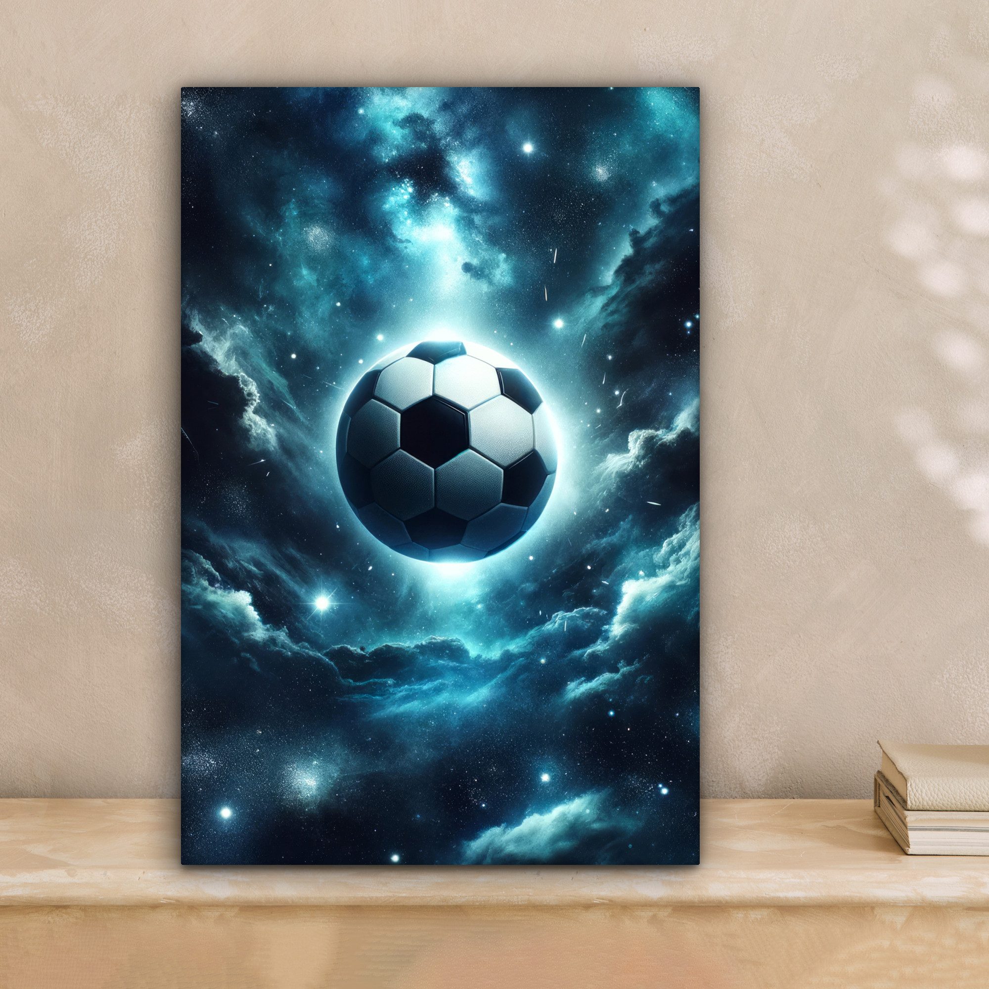 OneMillionCanvasses® Leinwandbild Fußball - Galaxie - günstig online kaufen