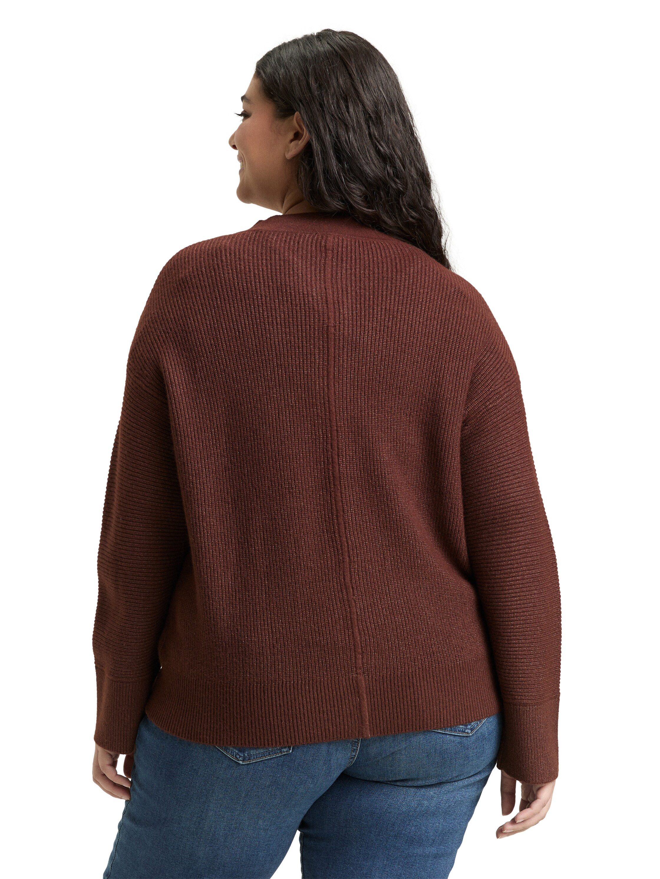 TOM TAILOR PLUS Cardigan mit Rippbündchen günstig online kaufen