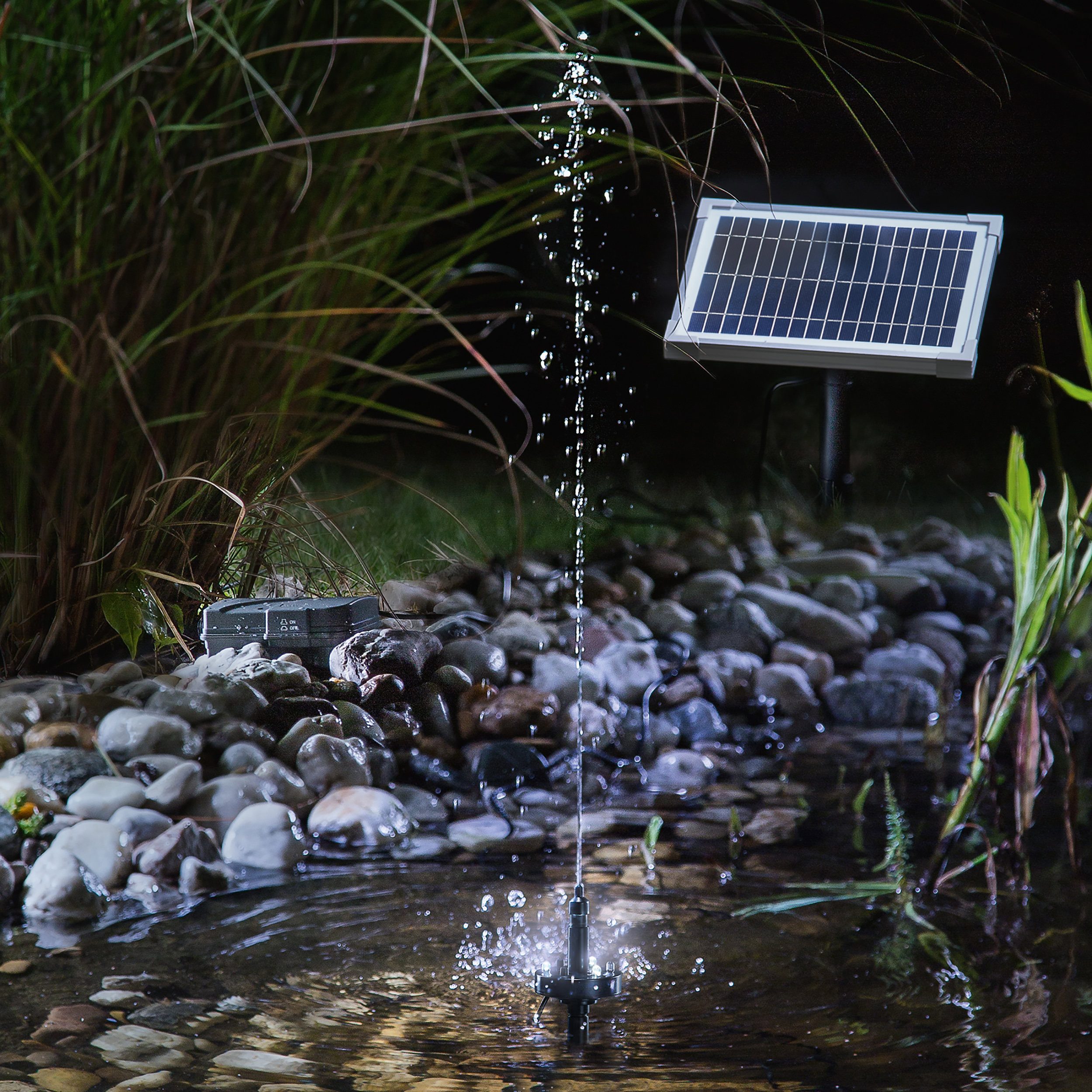 esotec Teichfilter esotec Solar Unterwasser Teichfilterset 5/160 LED, LiFePo Akku 101069 (Komplettset) – Bild 5 von 5