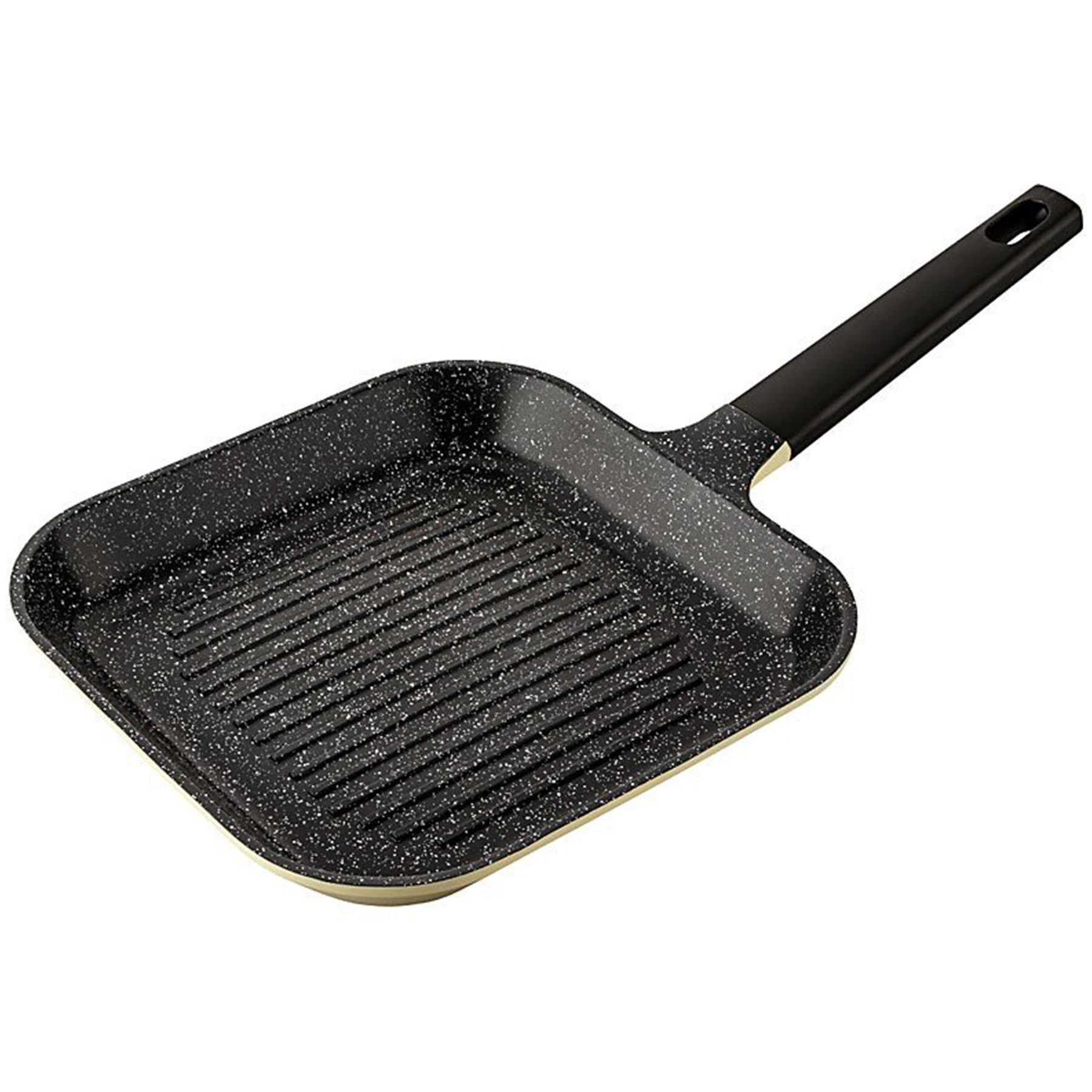 Mulex Topf-Set HAPPINESS TASTYLINE inklusive Grillpfanne vanille, Aluguß (exzellenter Antihafteffekt, 7-tlg., leichte Reinigung), induktionsgeeignet