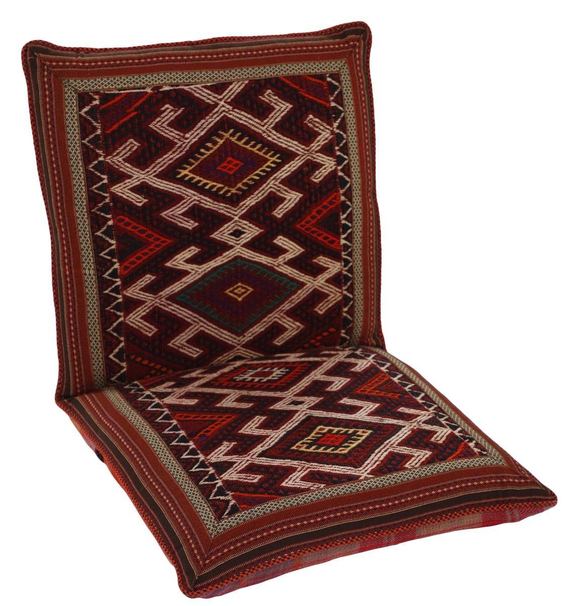Orientteppich Seat Cushion 59x111 Handgeknüpfter Orientteppich / Perserteppich, Nain Trading, rechteckig, Höhe: 3 mm