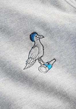 Derbe Kapuzenpullover Stickerei mit Sturmmöwe auf der Brust