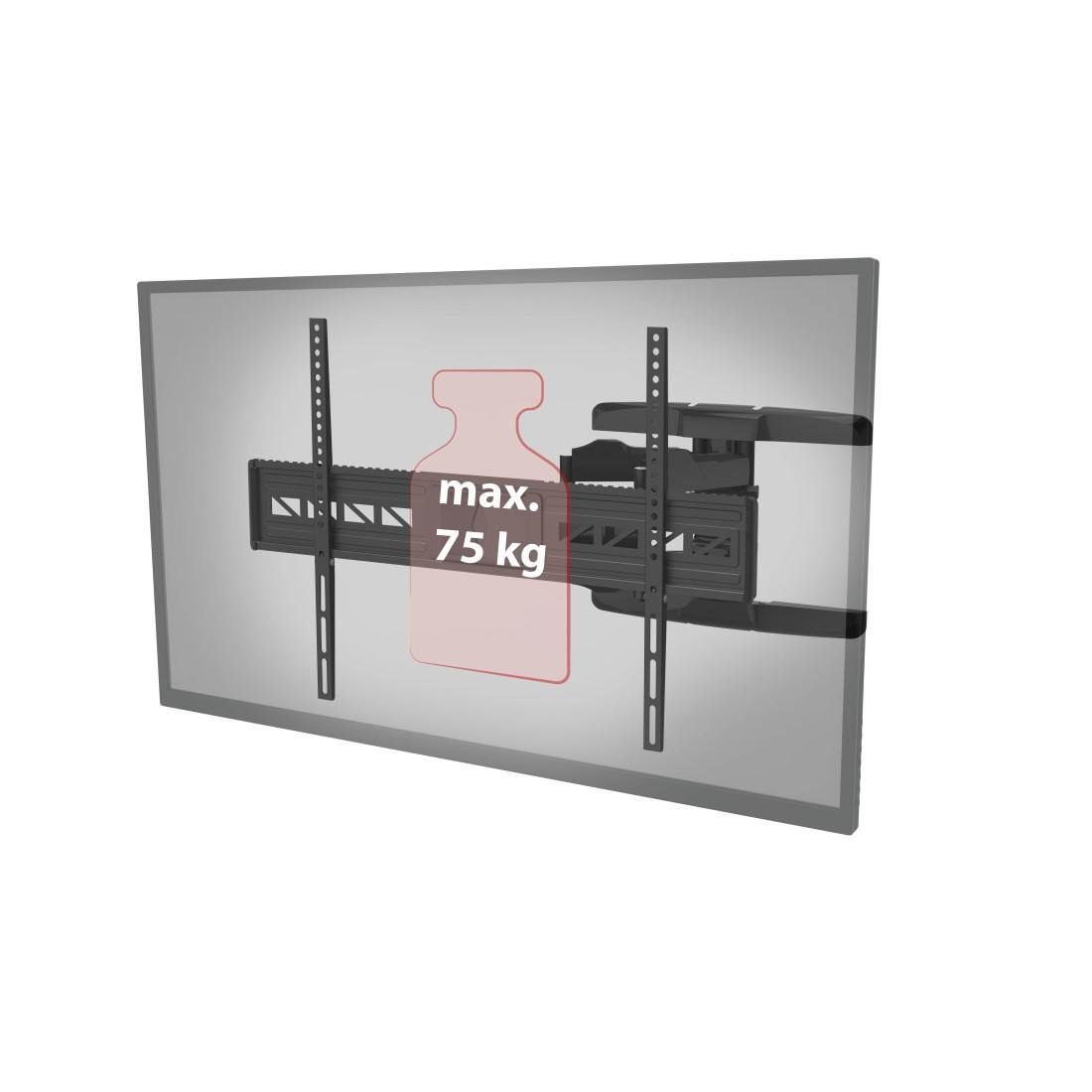 Hama TV Wandhalter integriert Zoll, Bohrschablone/Wasserwaage Neigung vollbewegl. bis 229cm/90Zoll (bis 6) +/-: Rotation Halter TV-Wandhalterung, /10° 2 neigbar schwenkbar 90